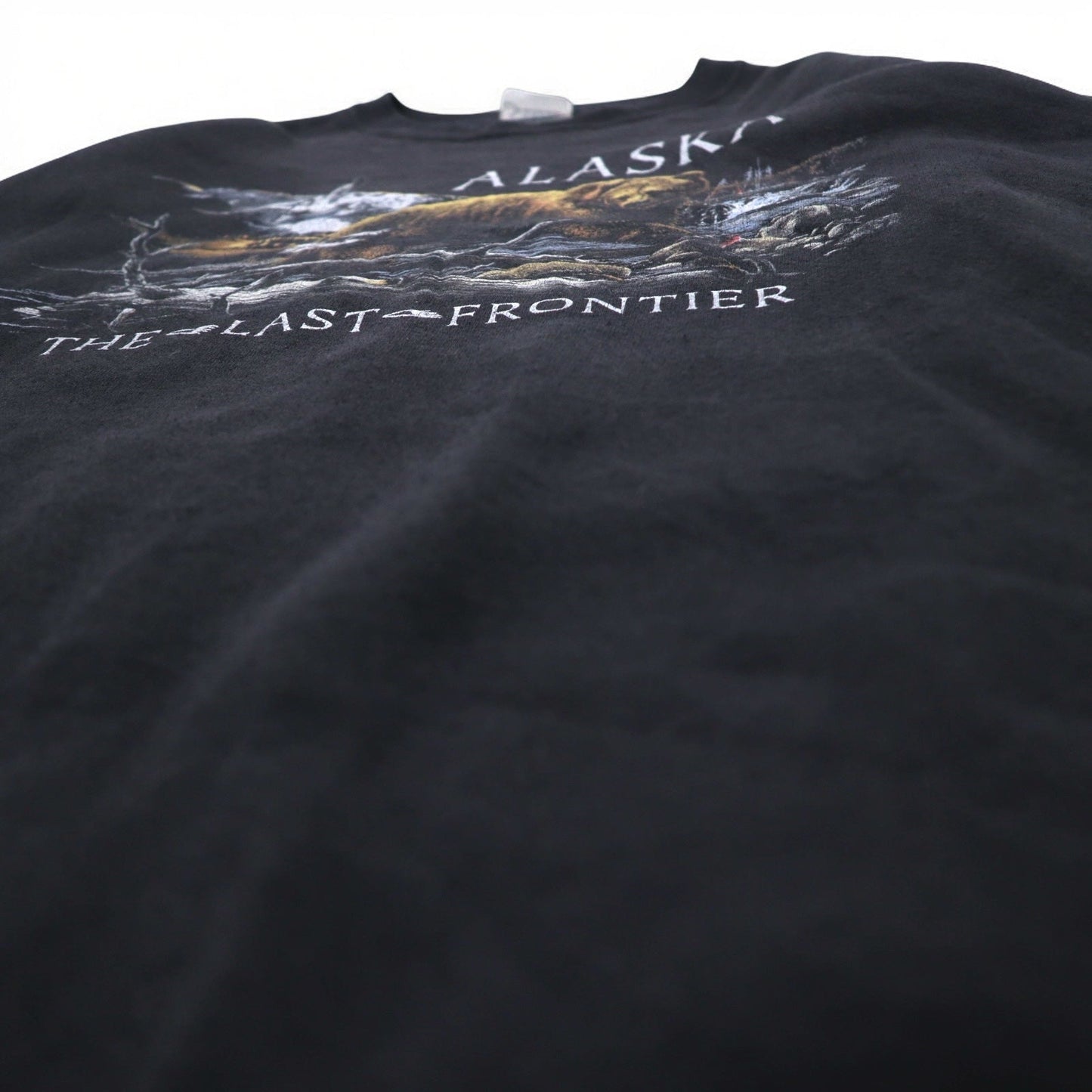 Vintage 90s Mexico Made Graphic Sweatshirt SANTEE スウェット L ブラック ALASKA メキシコ製