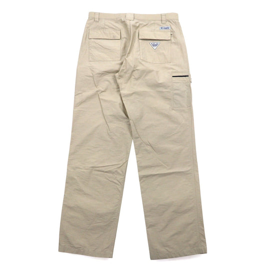 Columbia PFG リップストップ フィッシングパンツ L ベージュ OMNI-SHIELD オムニシールド 撥水 FQ1041