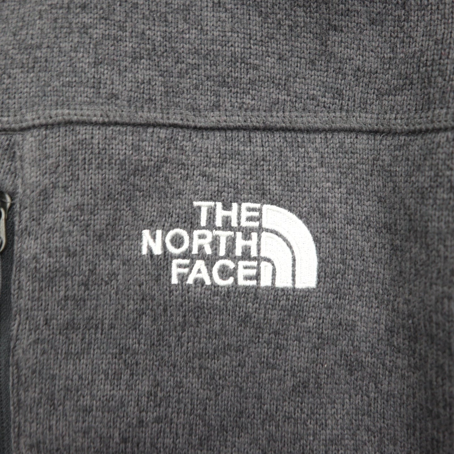 THE NORTH FACE フルジップ フリースジャケット L グレー スタンドカラー ハイネック