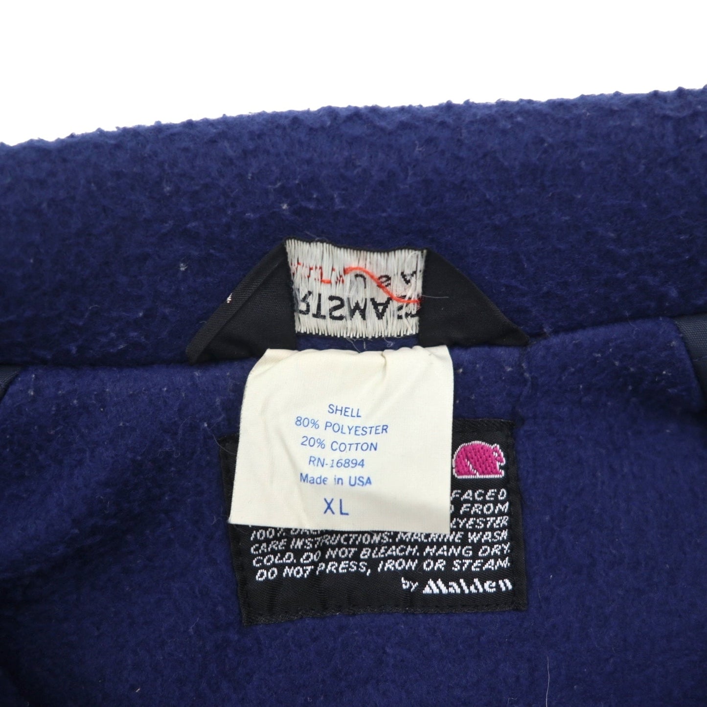 SPORTSMASTER 90s USA Sport Jacket ナイロンジャケット XL ブルー Polarfleece フリースライナー ハイネック 90年代 USA製