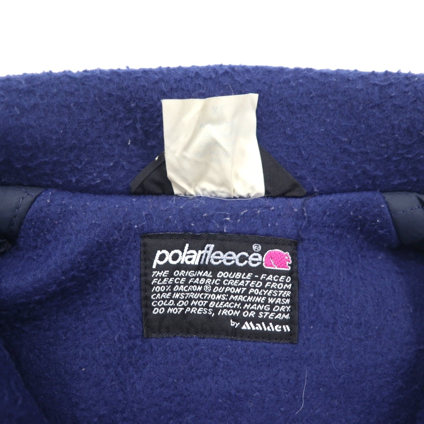 SPORTSMASTER 90s USA Sport Jacket ナイロンジャケット XL ブルー Polarfleece フリースライナー ハイネック 90年代 USA製
