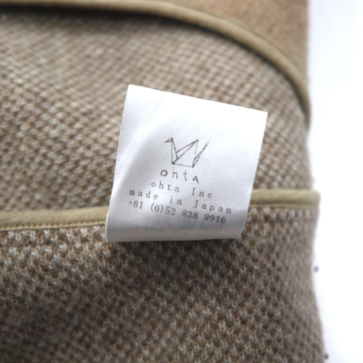 ohta ポンチョ カーディガン FREE ブラウン ベージュ マルチカラー アンゴラ 14aw-ha-pl 日本製
