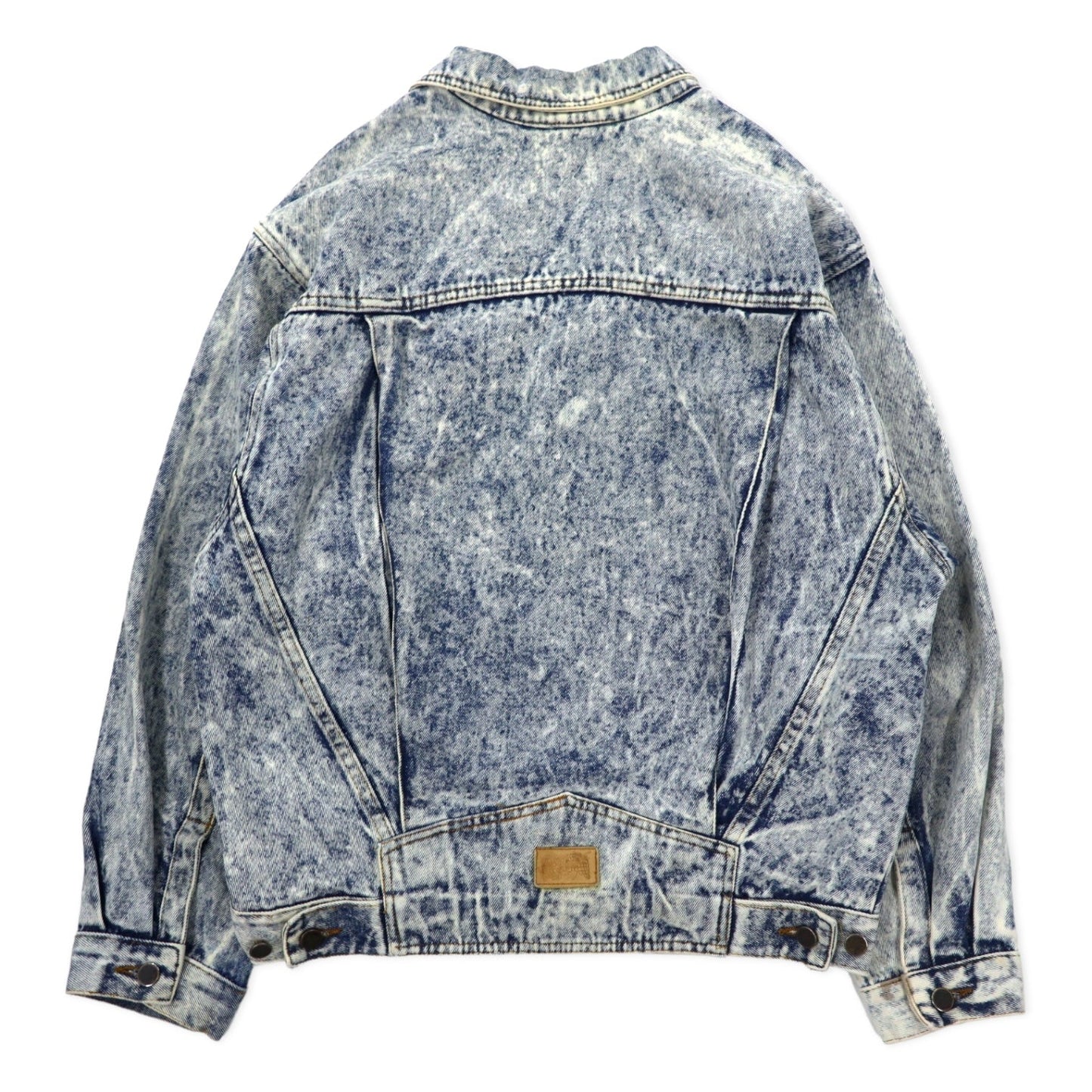 90s Uruguay-made URBAN EQUIPMENT chemical wash denim jacket, blue, cotton, size XL.