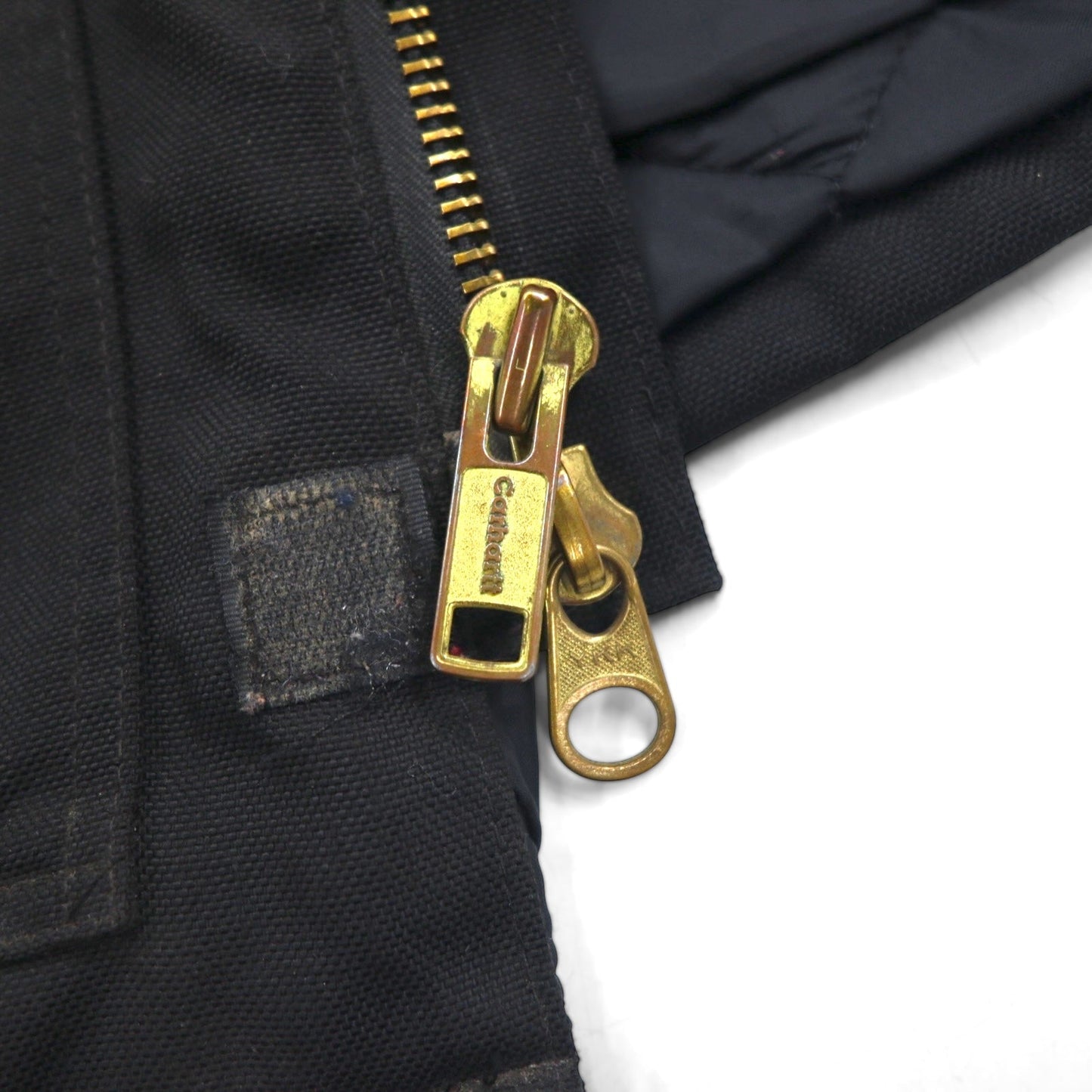 carhartt エクストリームスコート CORDURAナイロン カバーオール XL ブラック 中綿 EXTREAMS COAT ダブルジップ 襟コーデュロイ C55
