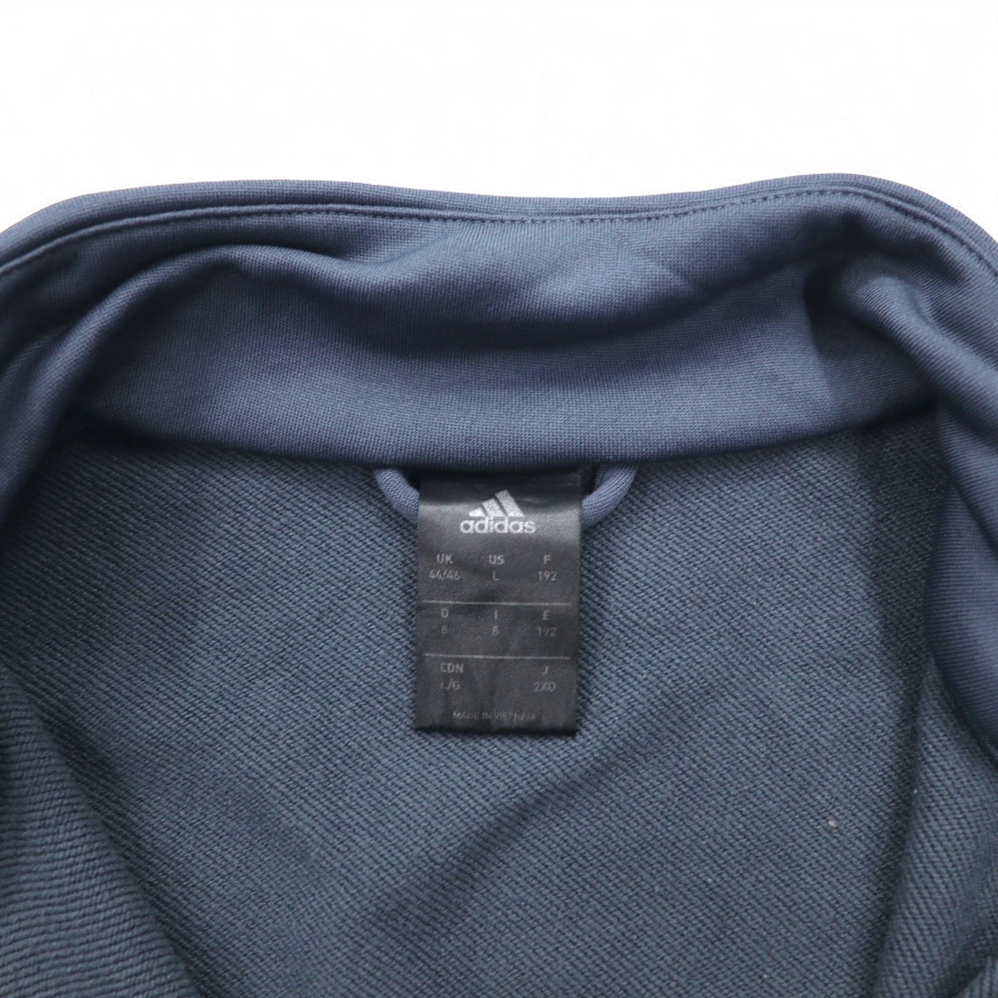 adidas Stand Collar Track Jacket, Size 2XL, Two-Tone Navy and Gray Polyester with 3-Stripes