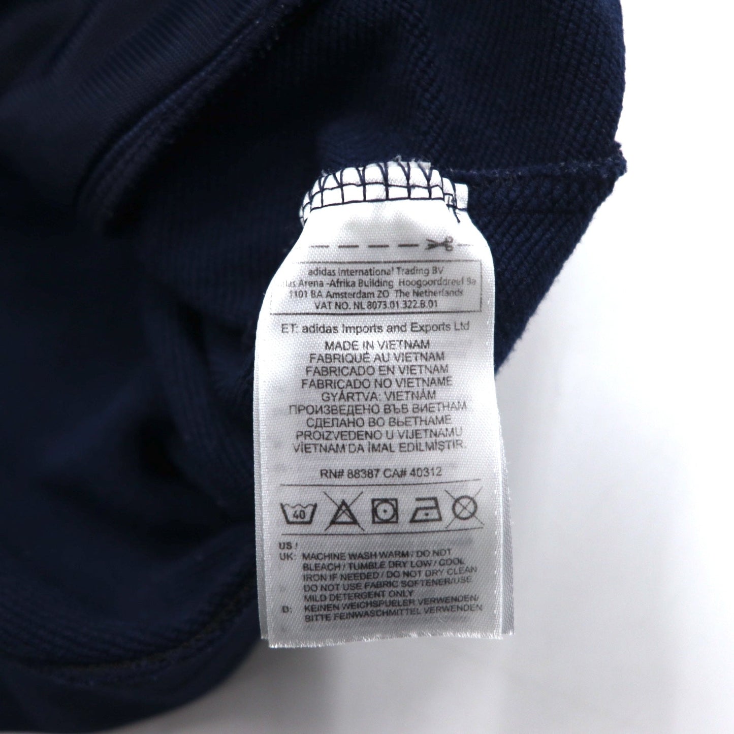adidas Stand Collar Track Jacket, Size 2XL, Two-Tone Navy and Gray Polyester with 3-Stripes