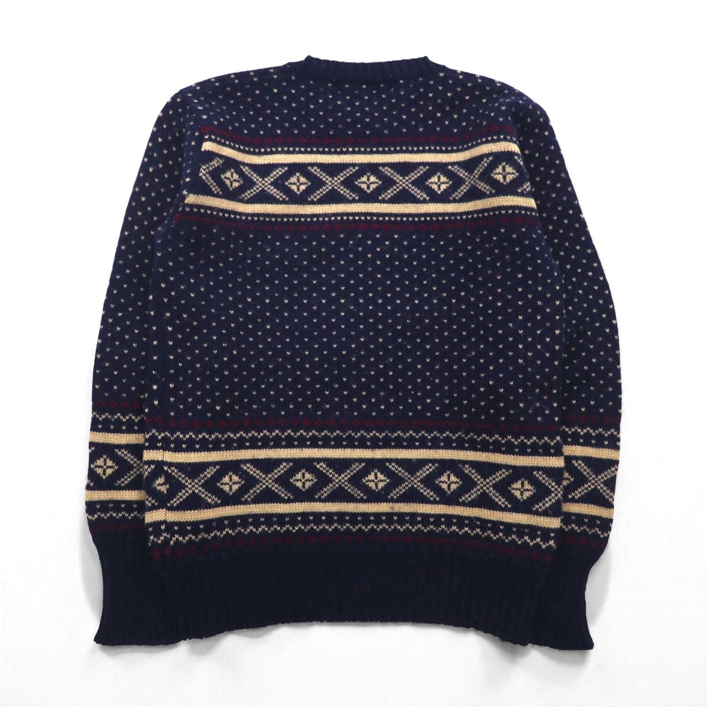 Polo Ralph Lauren 90年代 ノルディック ニット セーター M ネイビー ウール 羊毛 フェアアイル
