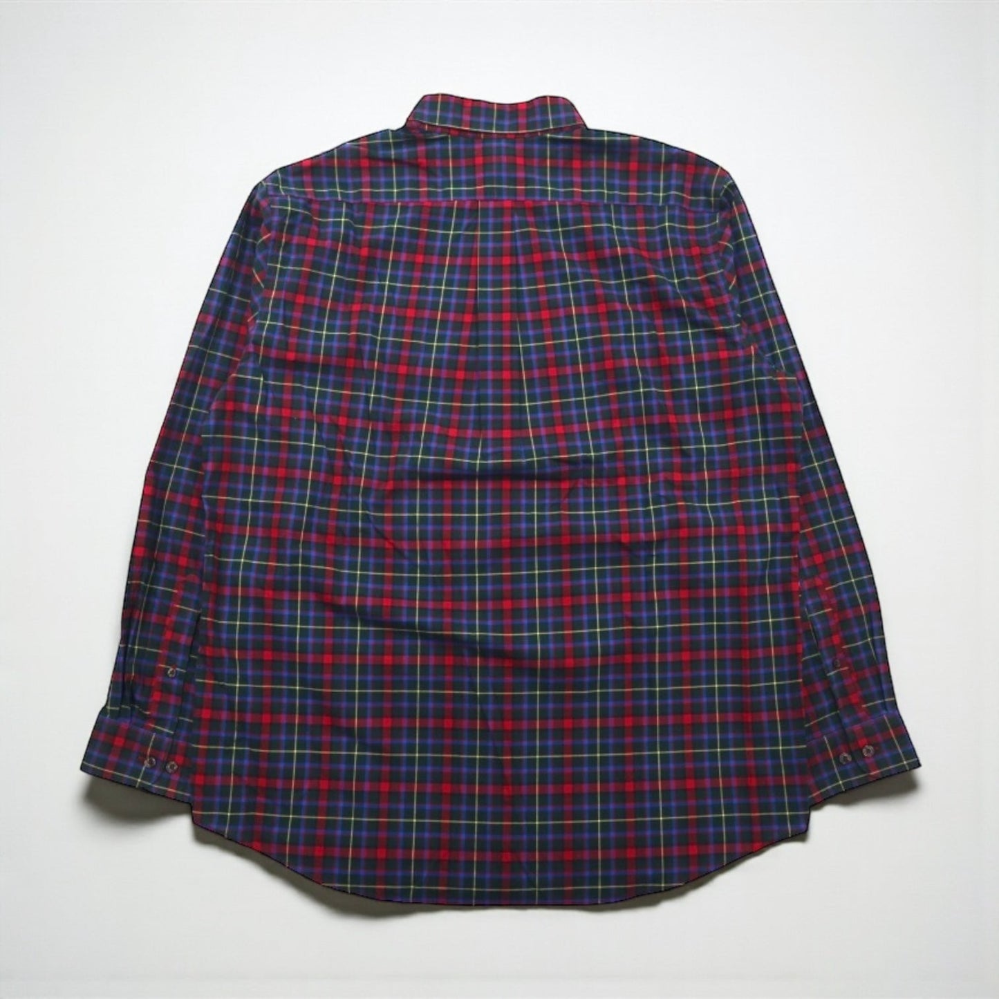 L.L.Bean ボタンダウン シャツ L レッド コットン TRADITIONAL FIT チェック 500539