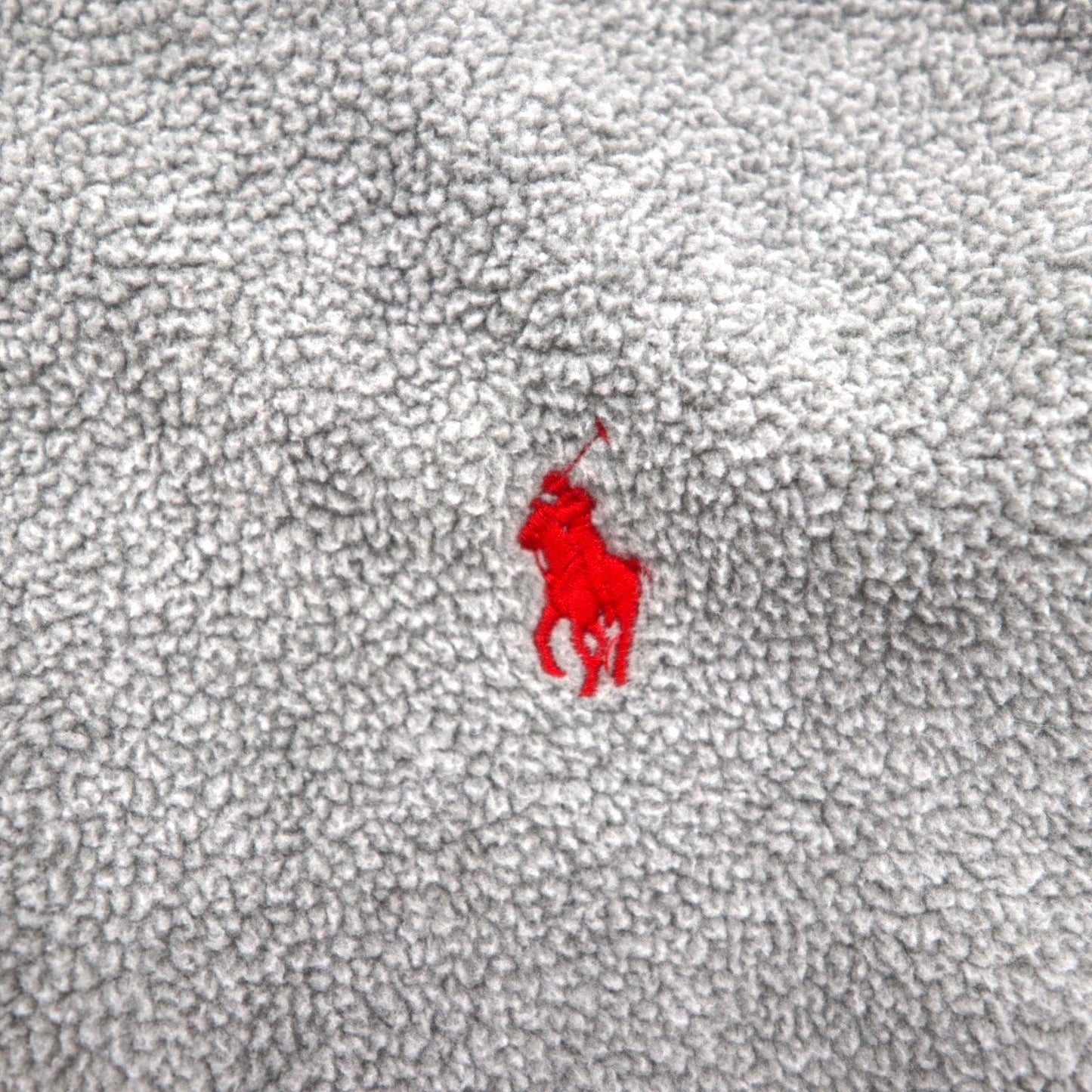 Polo Ralph Lauren ハーフジップ フリースジャケット M グレー 胸ポケット スモールポニー刺繡