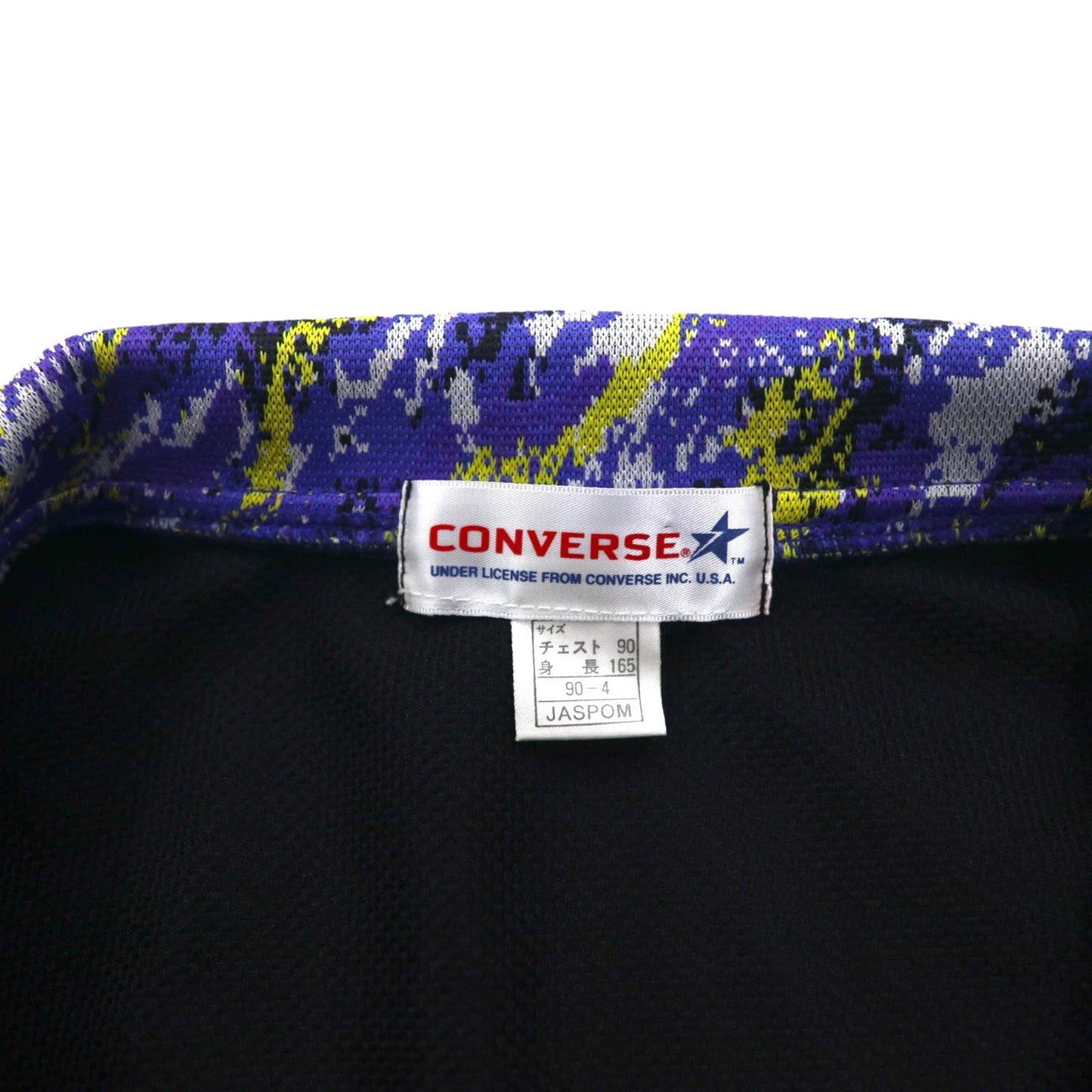 CONVERSE 90s Track Jacket, Size M, Black, Polyester, Logo Embroidery