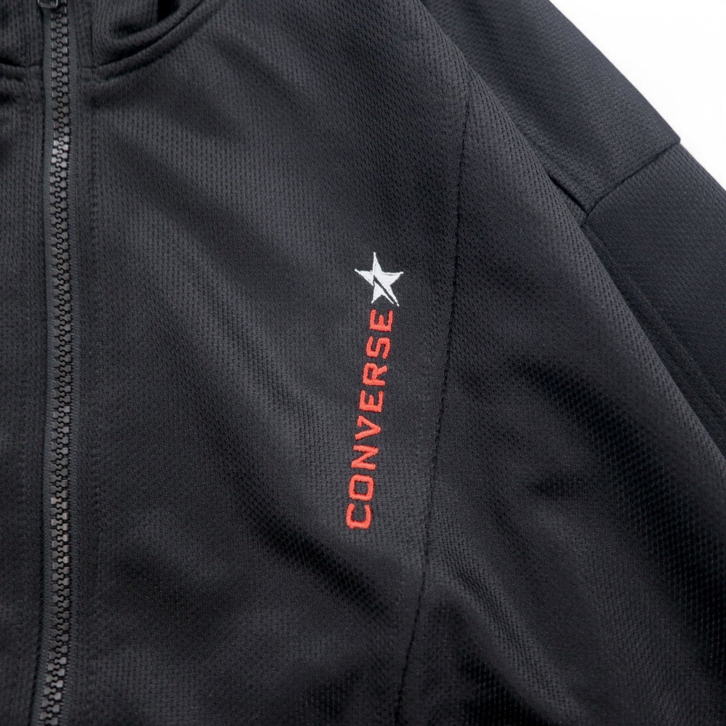 CONVERSE 90s Track Jacket, Size M, Black, Polyester, Logo Embroidery