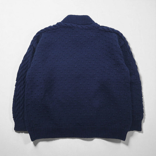 80s Vintage Fisherman Sweater ボトルネック ニット ポップコーン編み セーター XL カナダ製 80年代 Winterhouses