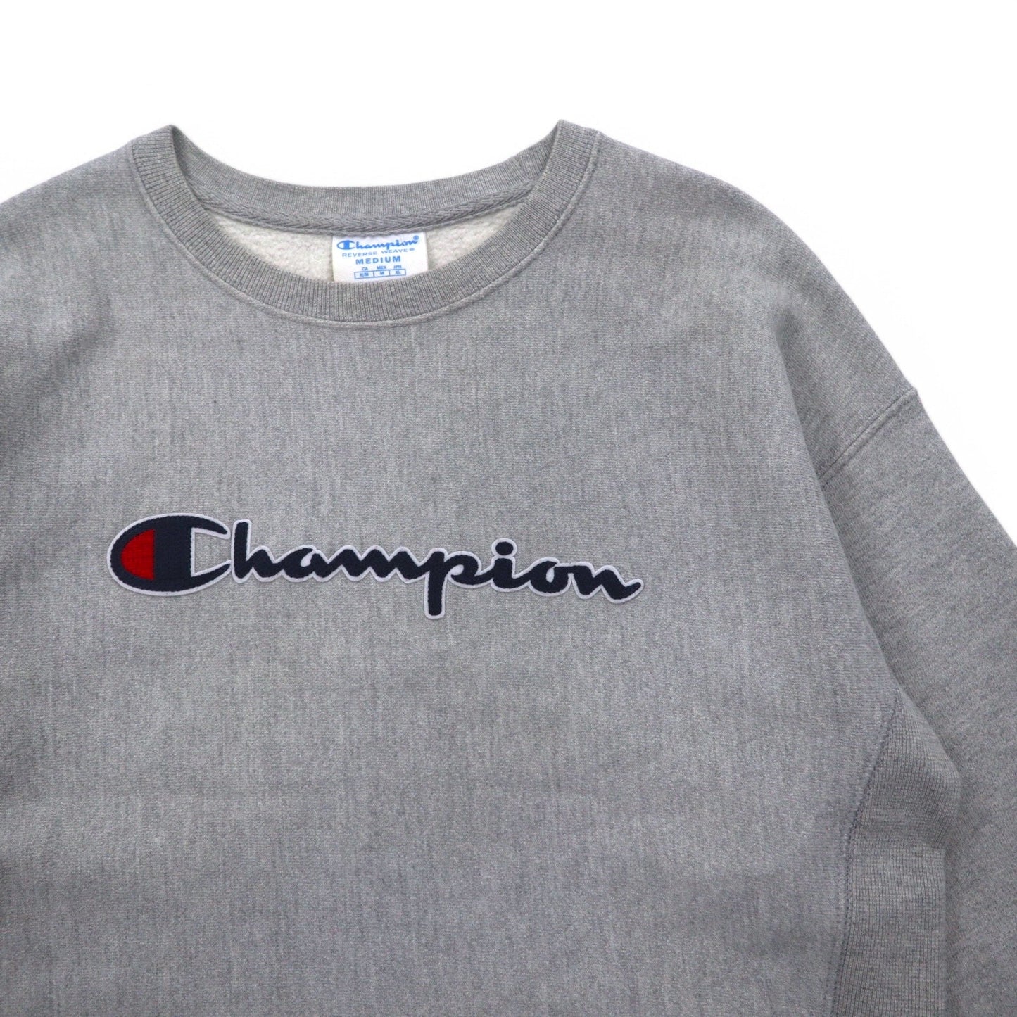 Champion Reverse Weave Sweatshirt, XL, Gray, Script Logo, Blue Single Tag, Reprint, Made in Honduras