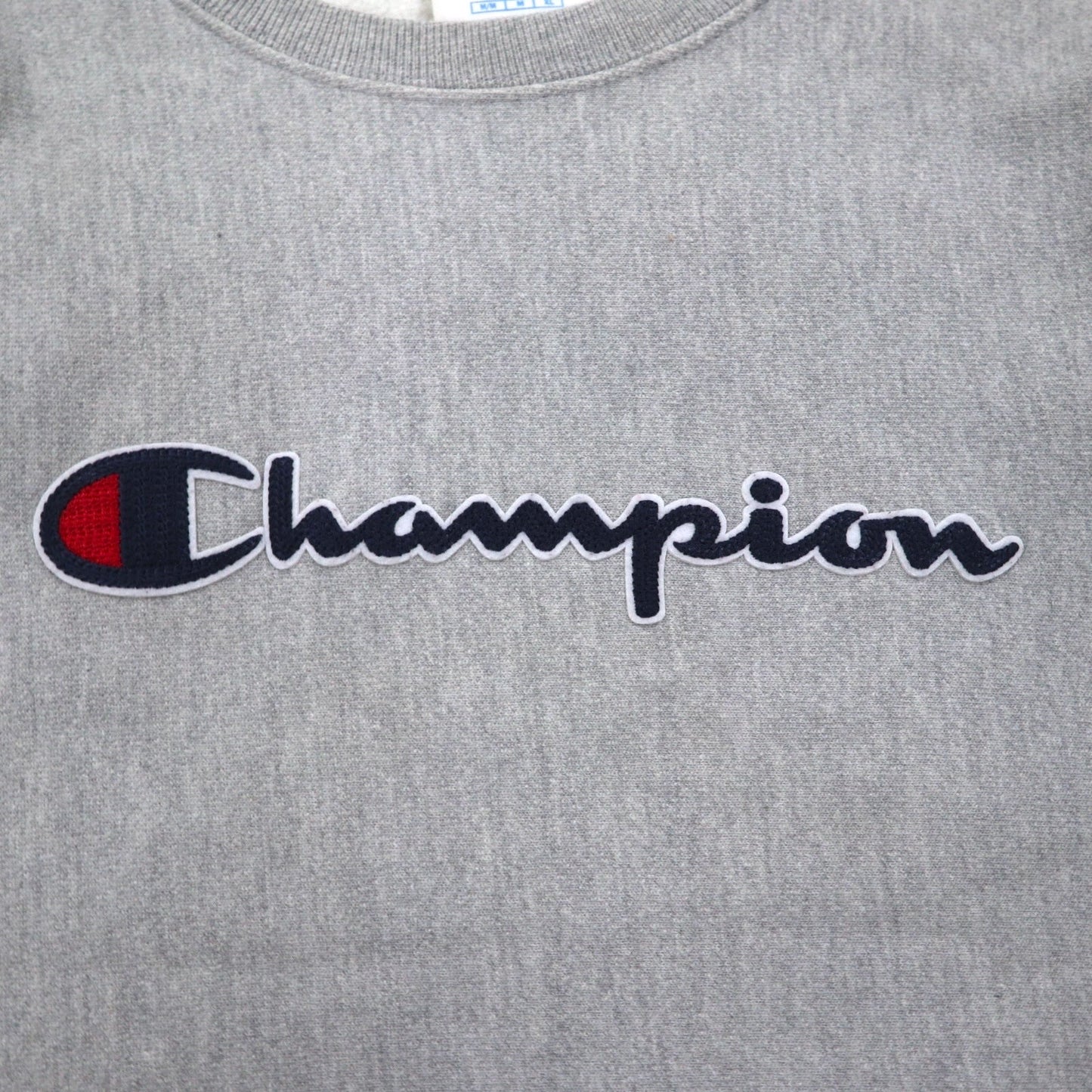 Champion Reverse Weave Sweatshirt, XL, Gray, Script Logo, Blue Single Tag, Reprint, Made in Honduras