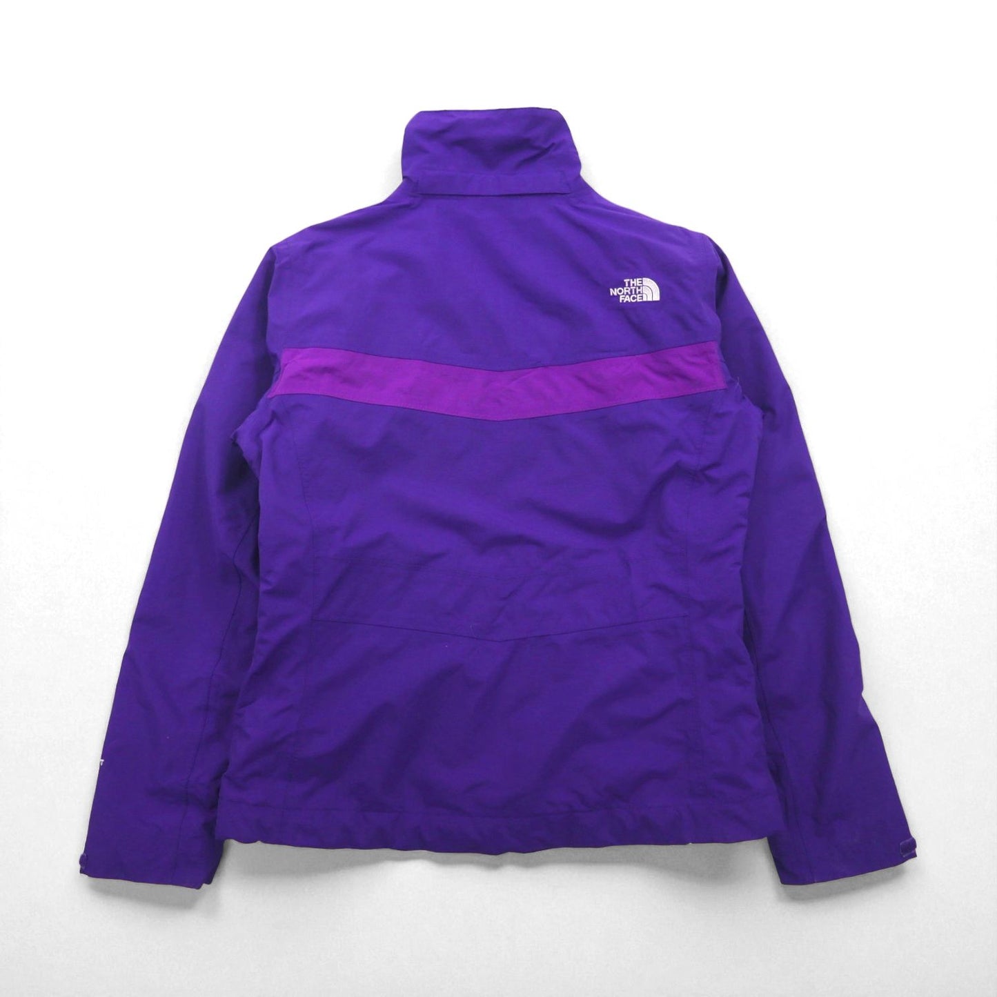 THE NORTH FACE ハイベント HYVENT AUCV ソフトシェル マウンテンジャケット M パープル 防水 フリースライナー ハイネック ドローコード