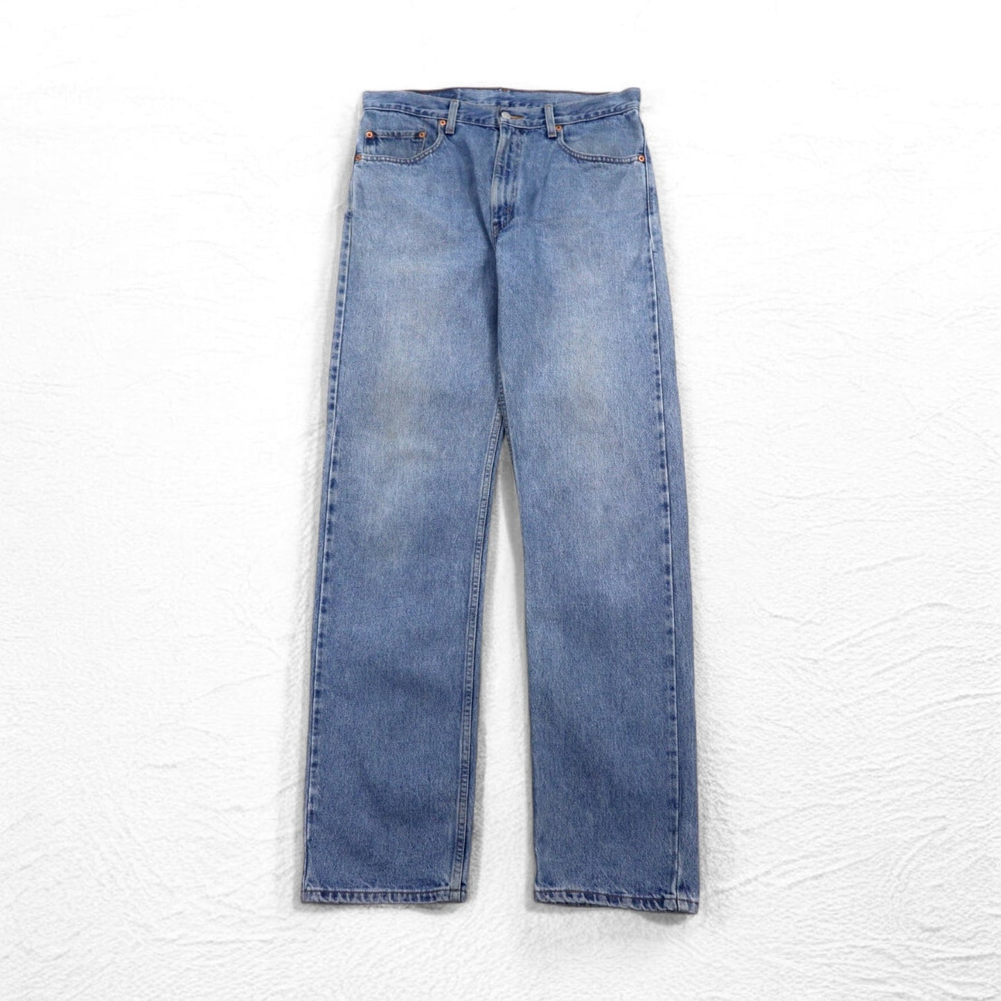 Levi's 505 Regular Fit Straight Leg Tapered Denim Pants, Size L, Indigo and Blue, Zipper Fly, 505-4891, Made in El Salvador, 2000s
