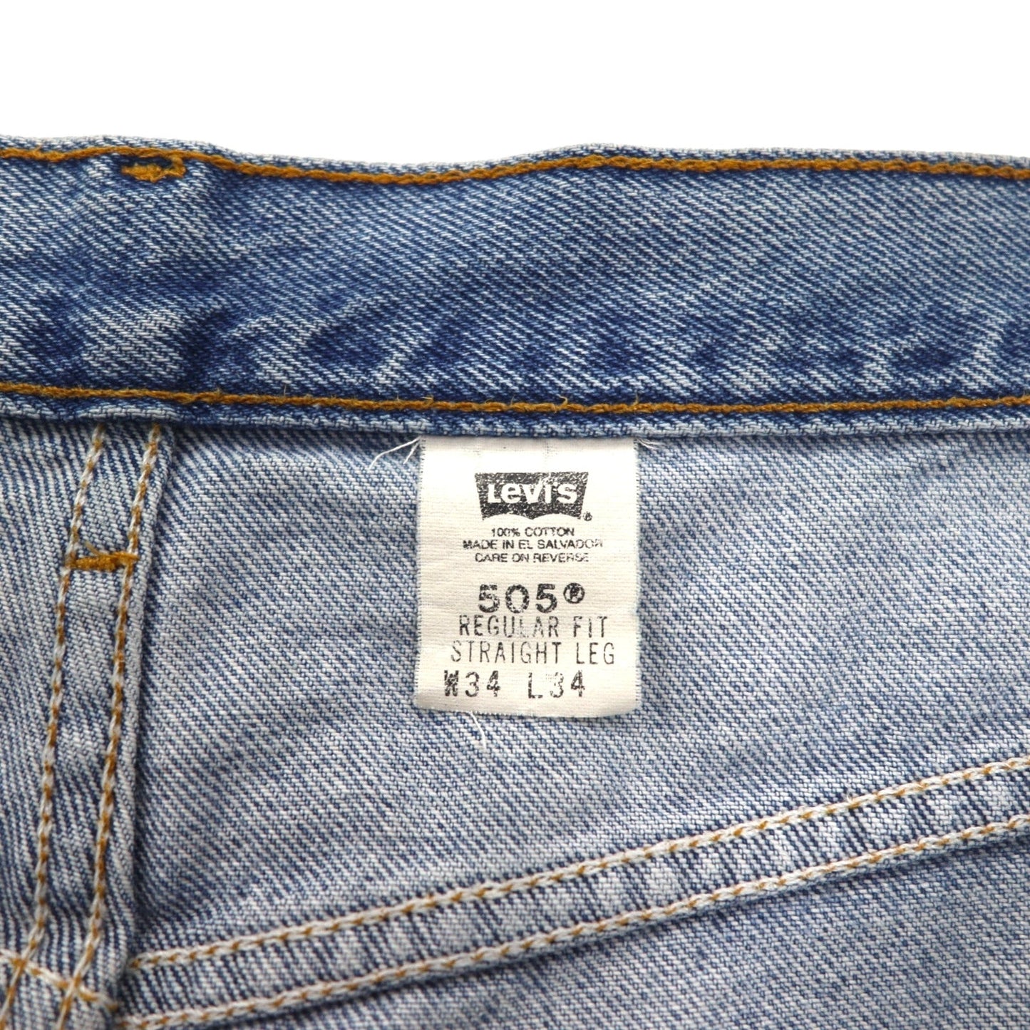 Levi's 505 Regular Fit Straight Leg Tapered Denim Pants, Size L, Indigo and Blue, Zipper Fly, 505-4891, Made in El Salvador, 2000s