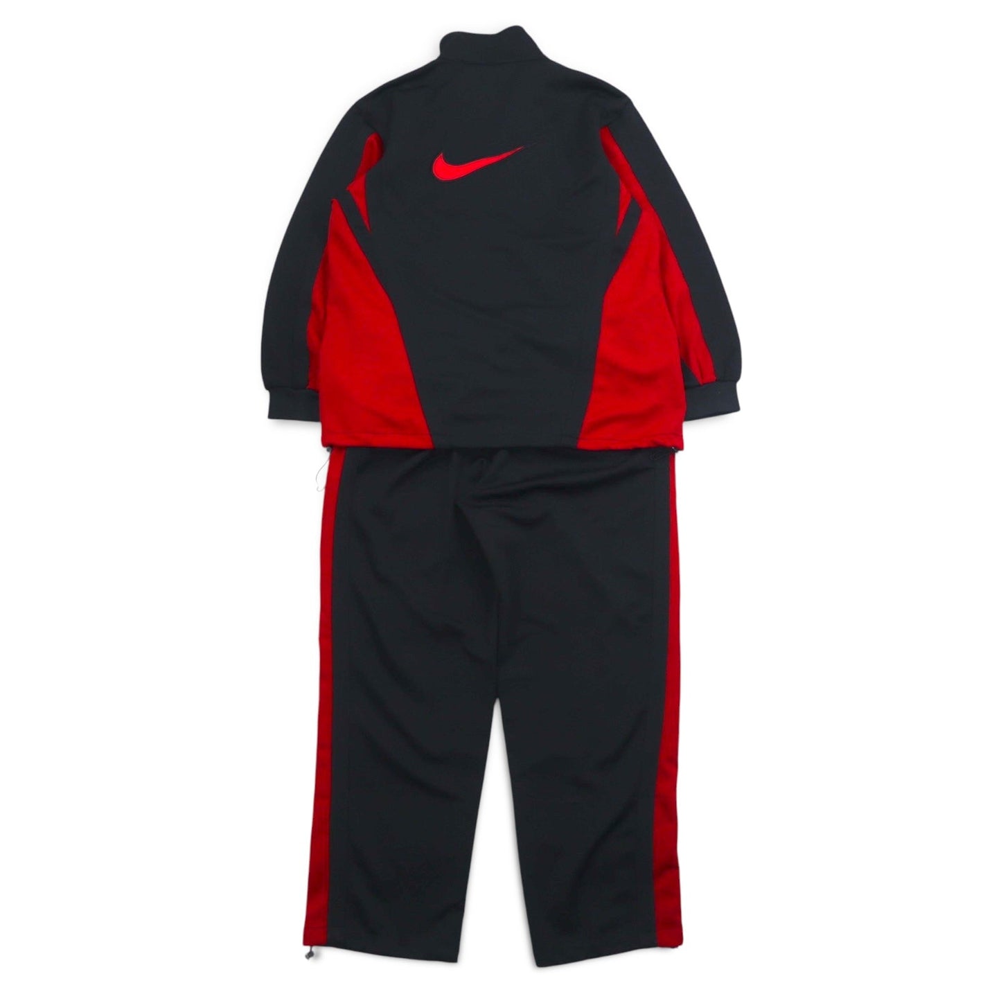 NIKE 00年代 トラックジャケット セットアップジャージ L ブラック レッド スウォッシュ