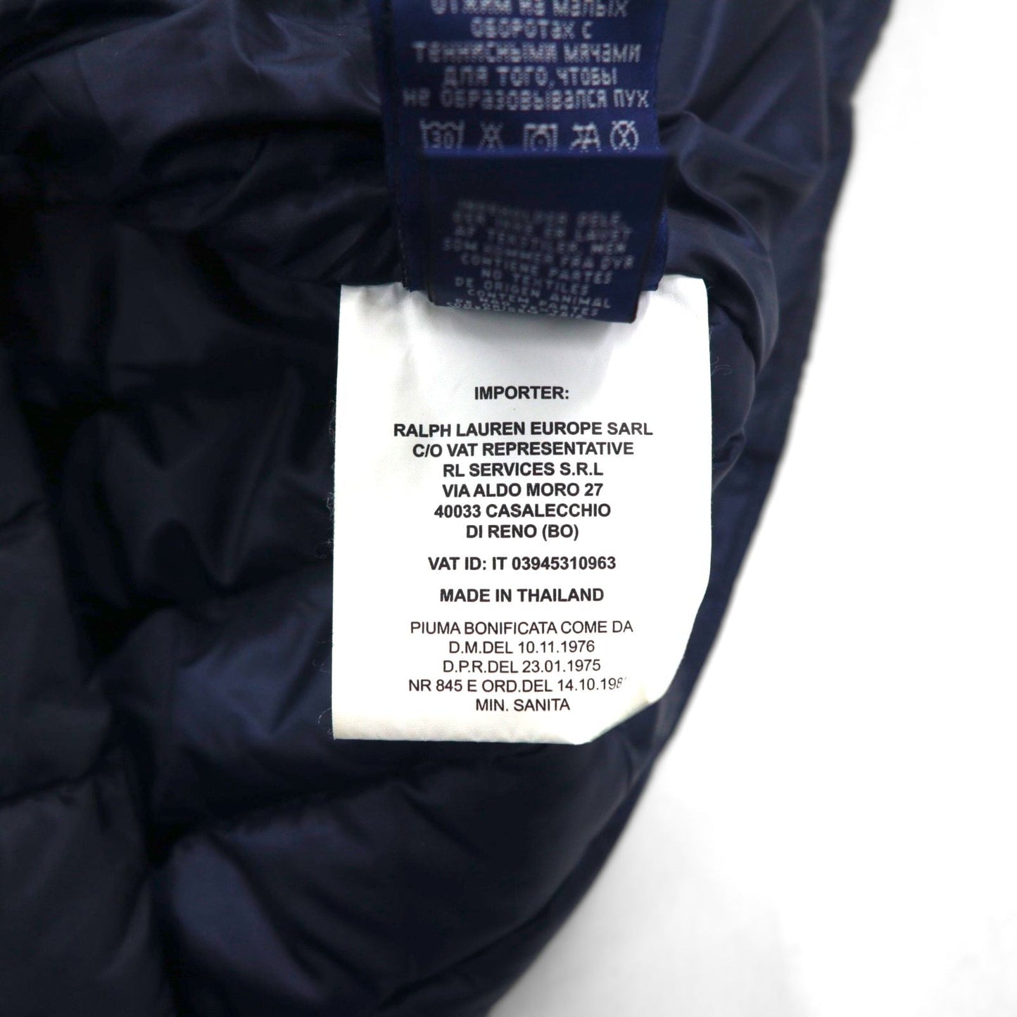Ralph Lauren 90年代 キルティング ダウンジャケット XL ネイビー ナイロン チンストラップ