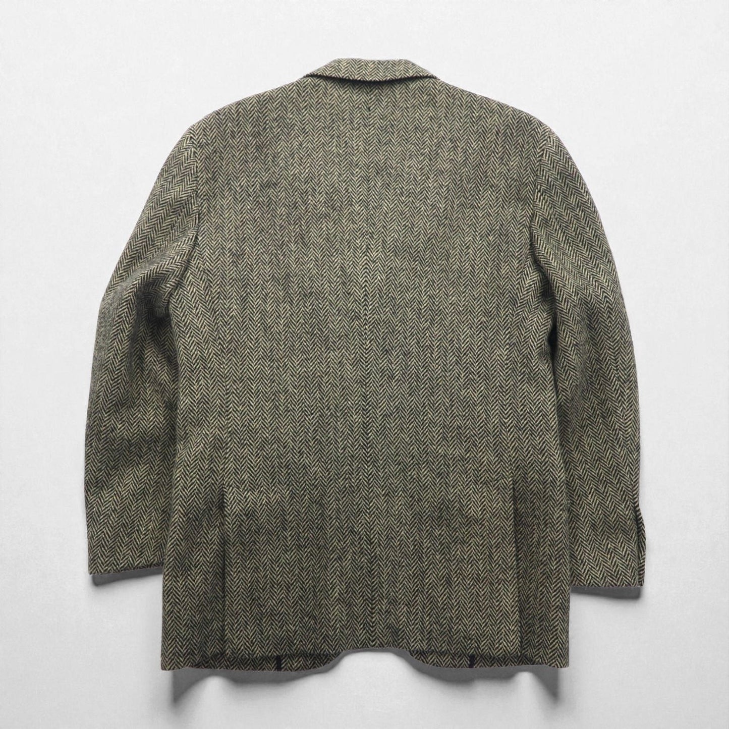 Polo Ralph Lauren 90年代 日本製 ヘリンボーン ツイード 3B テーラードジャケット M グレー ウール
