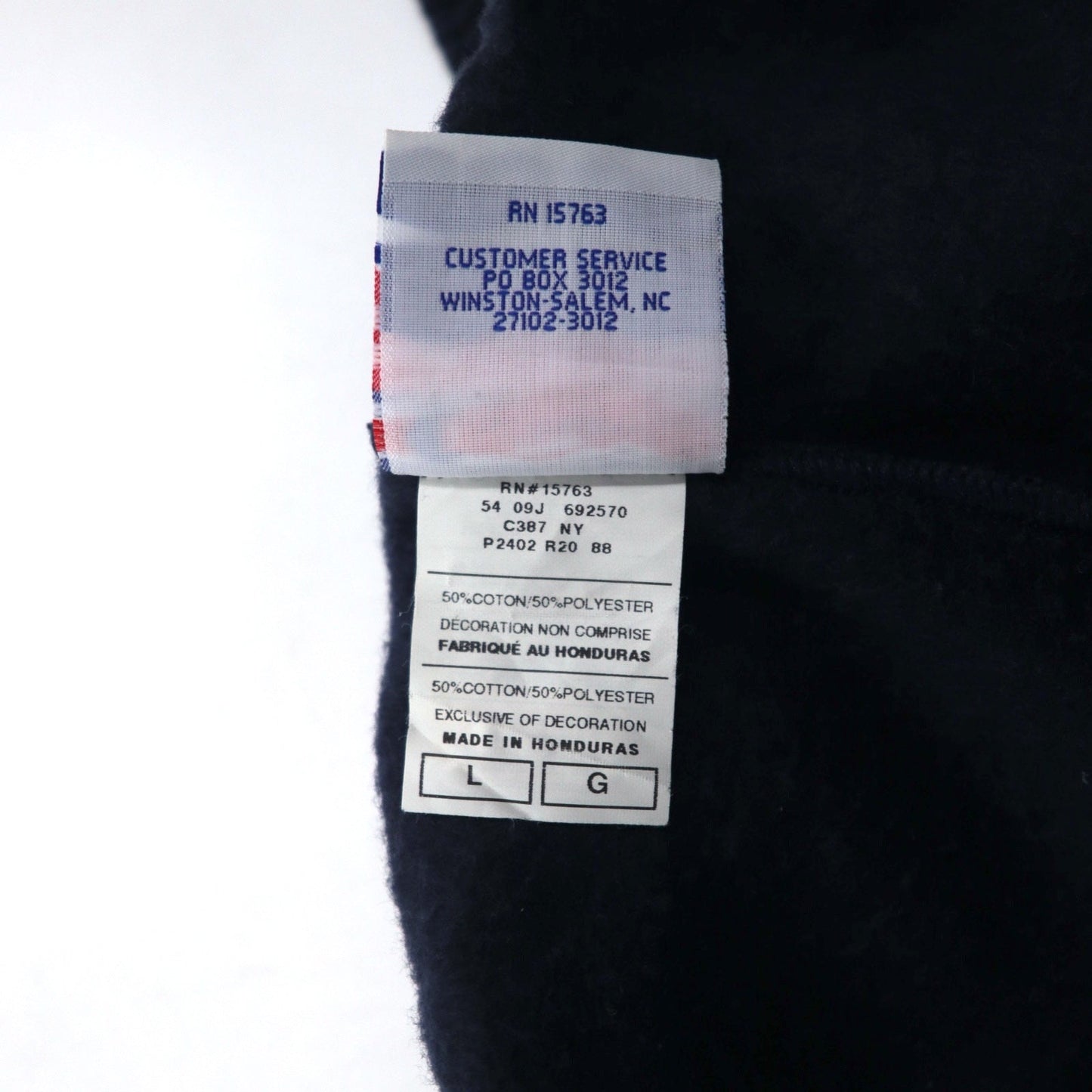 Champion Sweatpants, Size L, Navy, Cotton, Fleece-Lined, Bar Tag, Made in Honduras