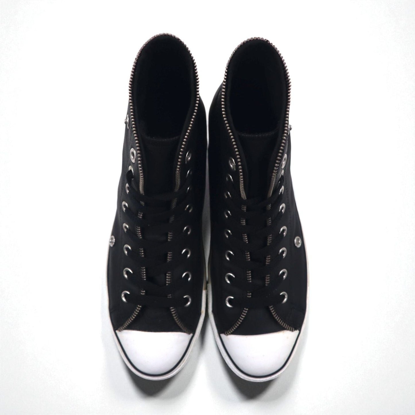 CONVERSE オールスター ジップ ハイ レザー All Star Leather Zip Hi ハイカットスニーカー 28cm ジップデザイン