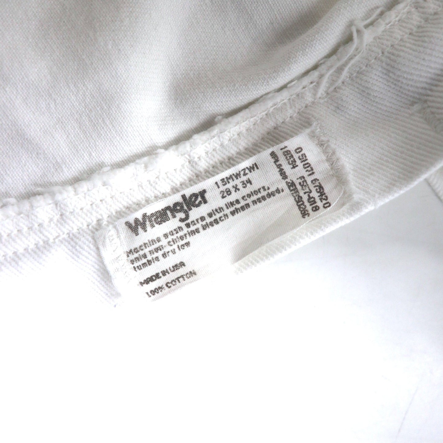 Wrangler 90s USA Made White Denim Pants, Size 28, Cotton, 13MWZWI