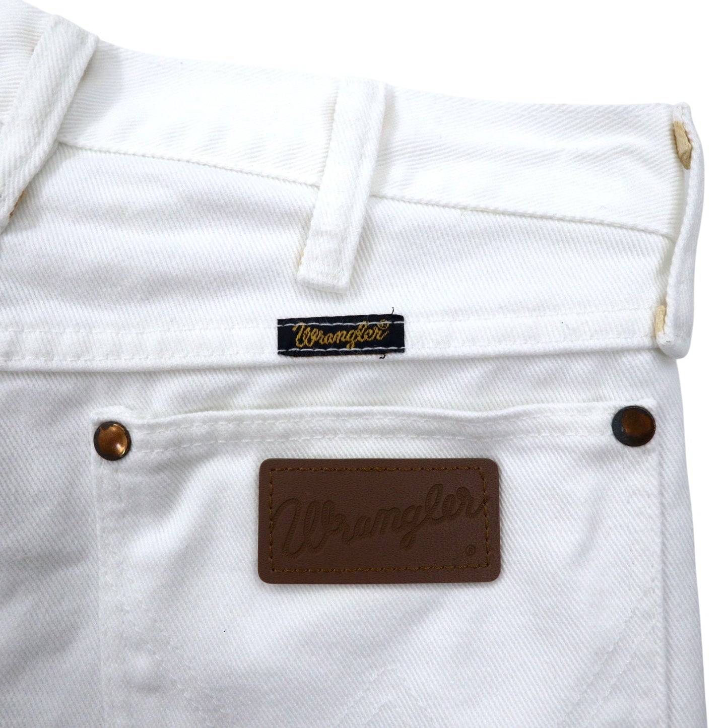 Wrangler 90s USA Made White Denim Pants, Size 28, Cotton, 13MWZWI