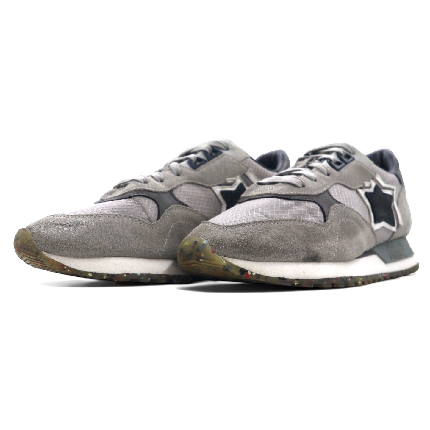 Atlantic STARS DRACO Sneakers, Size 27cm, Gray Suede and Leather