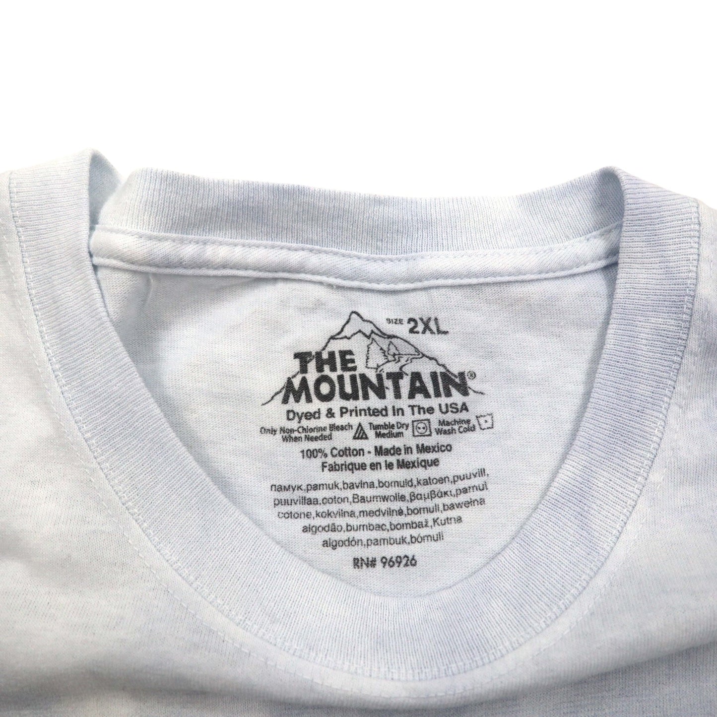 THE MOUNTAIN Oversized Tie-Dye T-Shirt, Size 2XL, Blue, Animal Print, Eagle, Made in Mexico