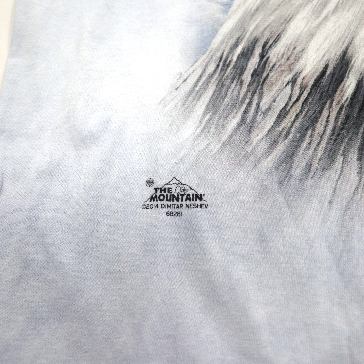 THE MOUNTAIN Oversized Tie-Dye T-Shirt, Size 2XL, Blue, Animal Print, Eagle, Made in Mexico