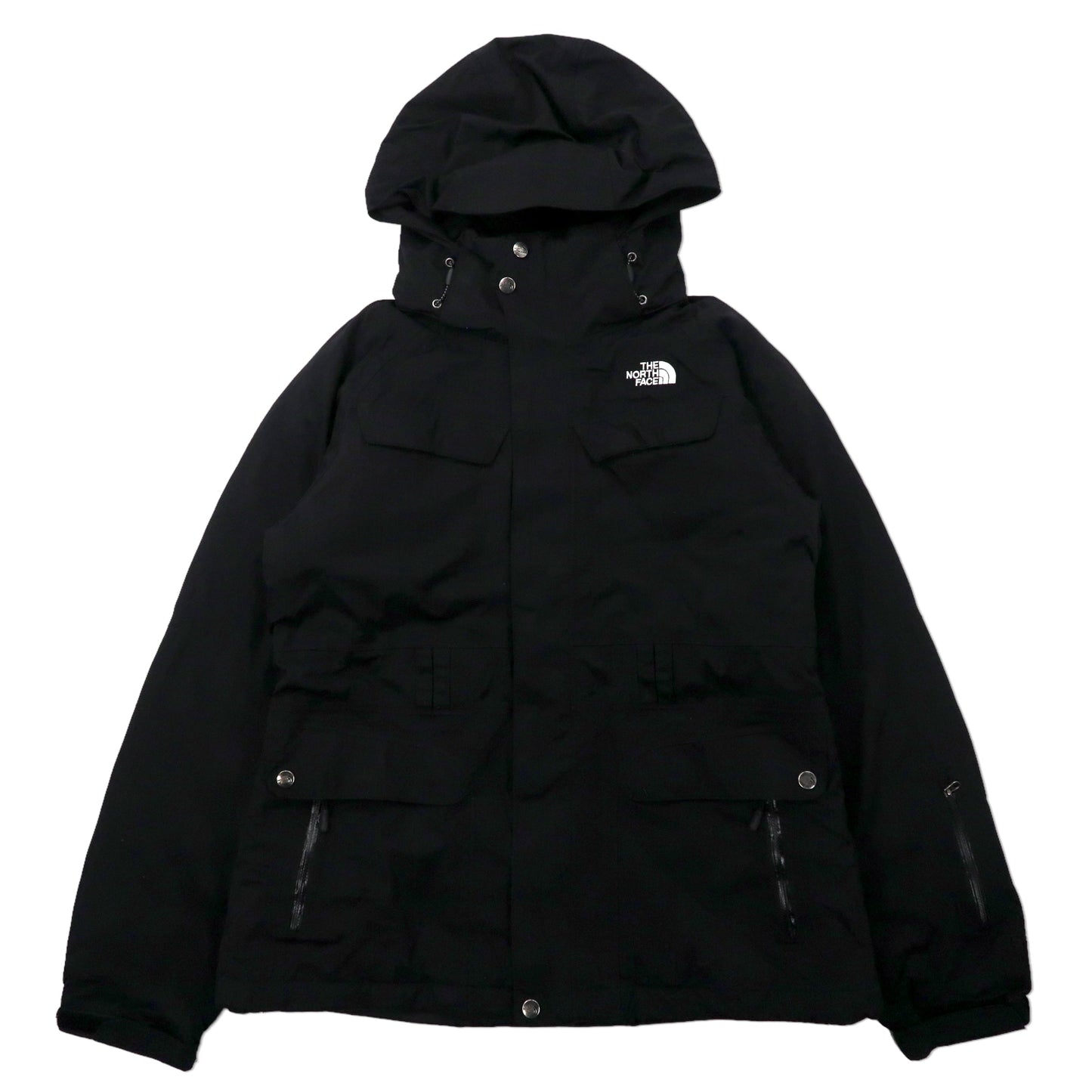 THE NORTH FACE Mountain Parka, Size M, Black, Nylon 550 HYVENT, Waterproof, High Neck, Detachable Hood
