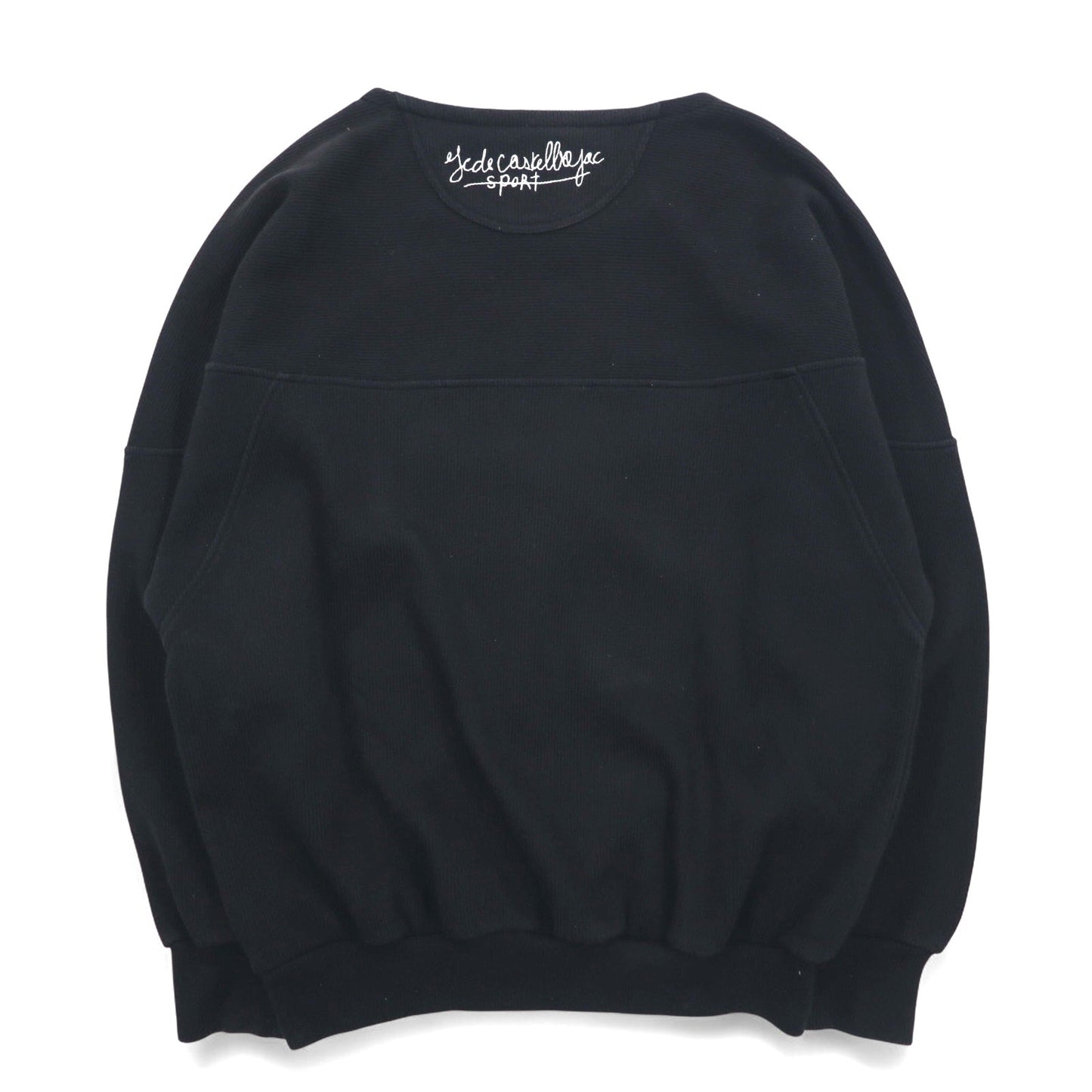 Castelbajac Sport 90s Character Embroidered Sweatshirt, Size Small, Black, Magic Sport Book, Made in Japan