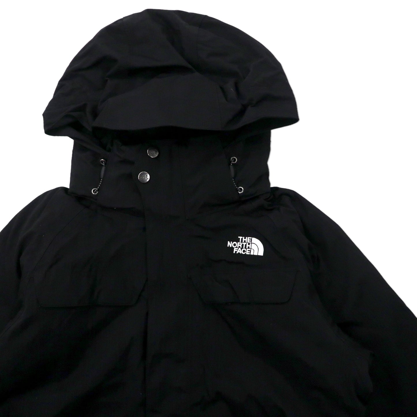 THE NORTH FACE Mountain Parka, Size M, Black, Nylon 550 HYVENT, Waterproof, High Neck, Detachable Hood