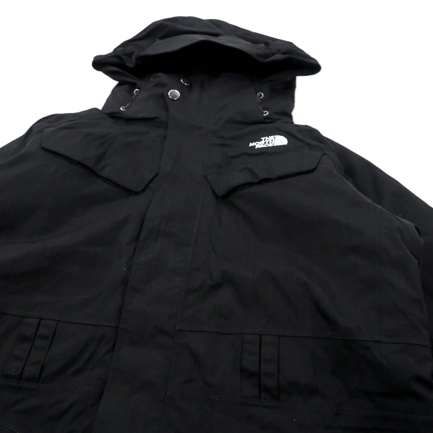THE NORTH FACE Mountain Parka, Size M, Black, Nylon 550 HYVENT, Waterproof, High Neck, Detachable Hood