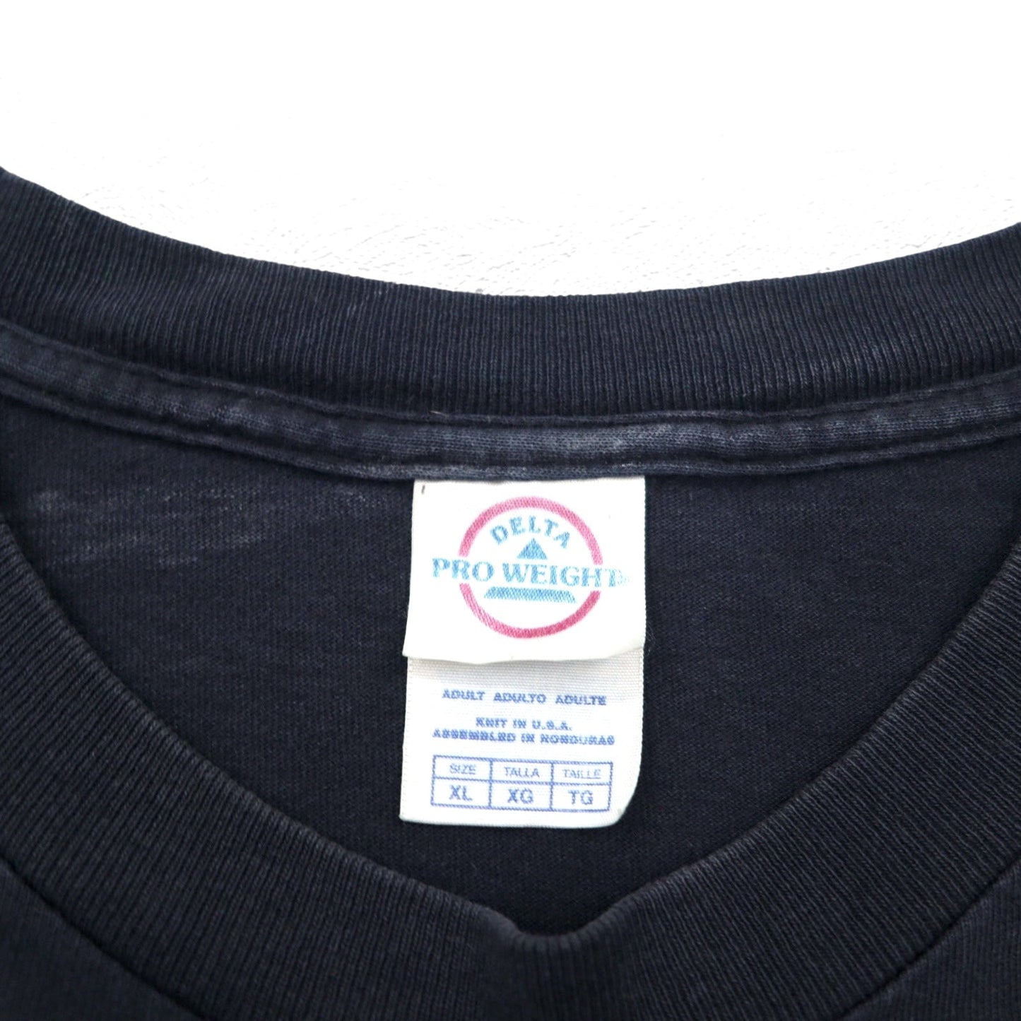DELTA 00年代 KNIT IN USA スカル プリント PRO WEIGHT Tシャツ XL ブラック 両面プリント Bike Week