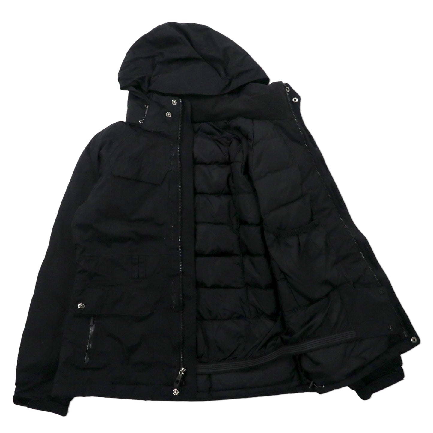 THE NORTH FACE Mountain Parka, Size M, Black, Nylon 550 HYVENT, Waterproof, High Neck, Detachable Hood