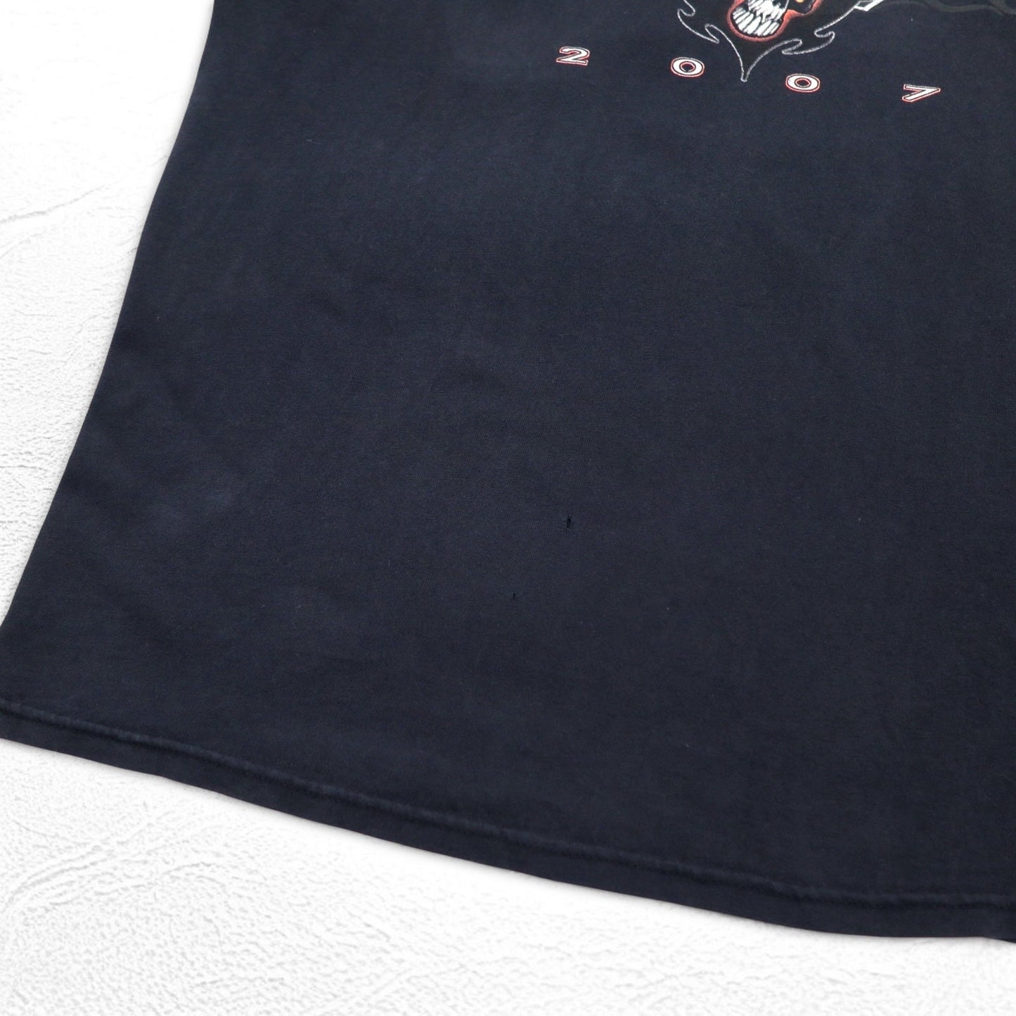DELTA 00年代 KNIT IN USA スカル プリント PRO WEIGHT Tシャツ XL ブラック 両面プリント Bike Week