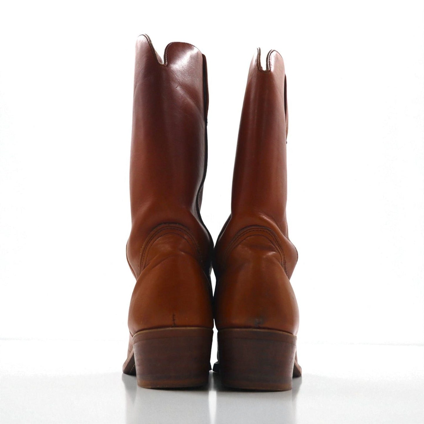 90s USA Vintage Western Boots ウエスタンブーツ ペコスブーツ 26cm レザー ローパー カービングステッチ 701160 USA製 90年代
