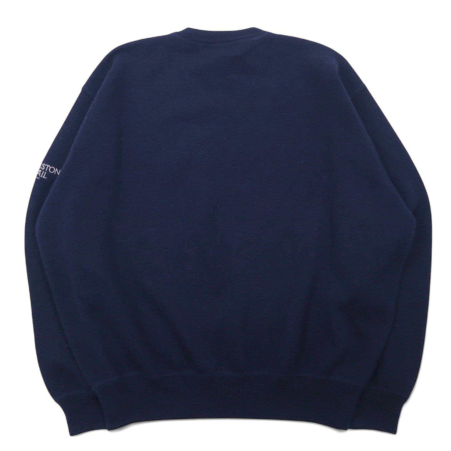 POLO GOLF RALPH LAUREN 90s Crew Neck Knit Sweater, XL, Navy Wool with Embroidery