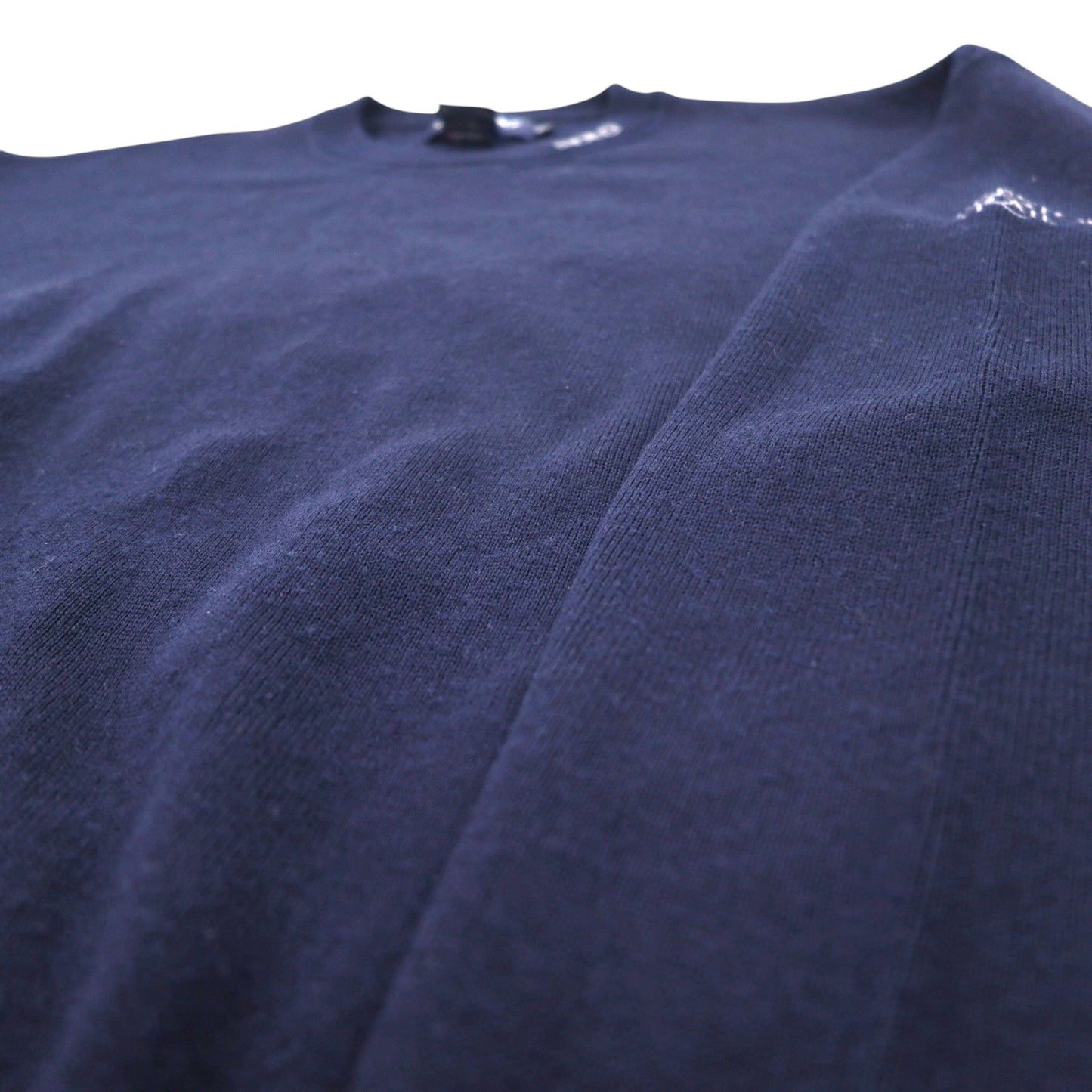 POLO GOLF RALPH LAUREN 90s Crew Neck Knit Sweater, XL, Navy Wool with Embroidery