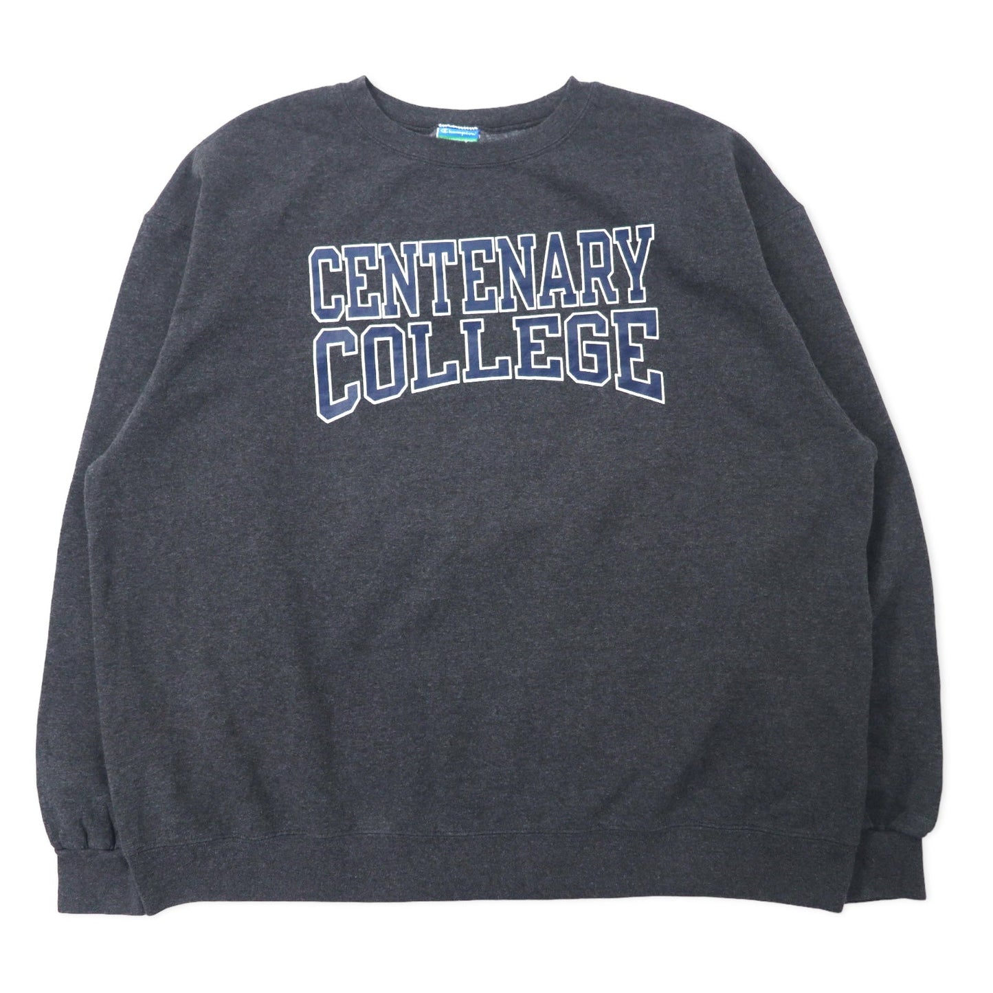 Champion College Print Sweatshirt, XXL, Gray, Cotton, Brushed Lining, Centenary College, Oversized, Made in Honduras