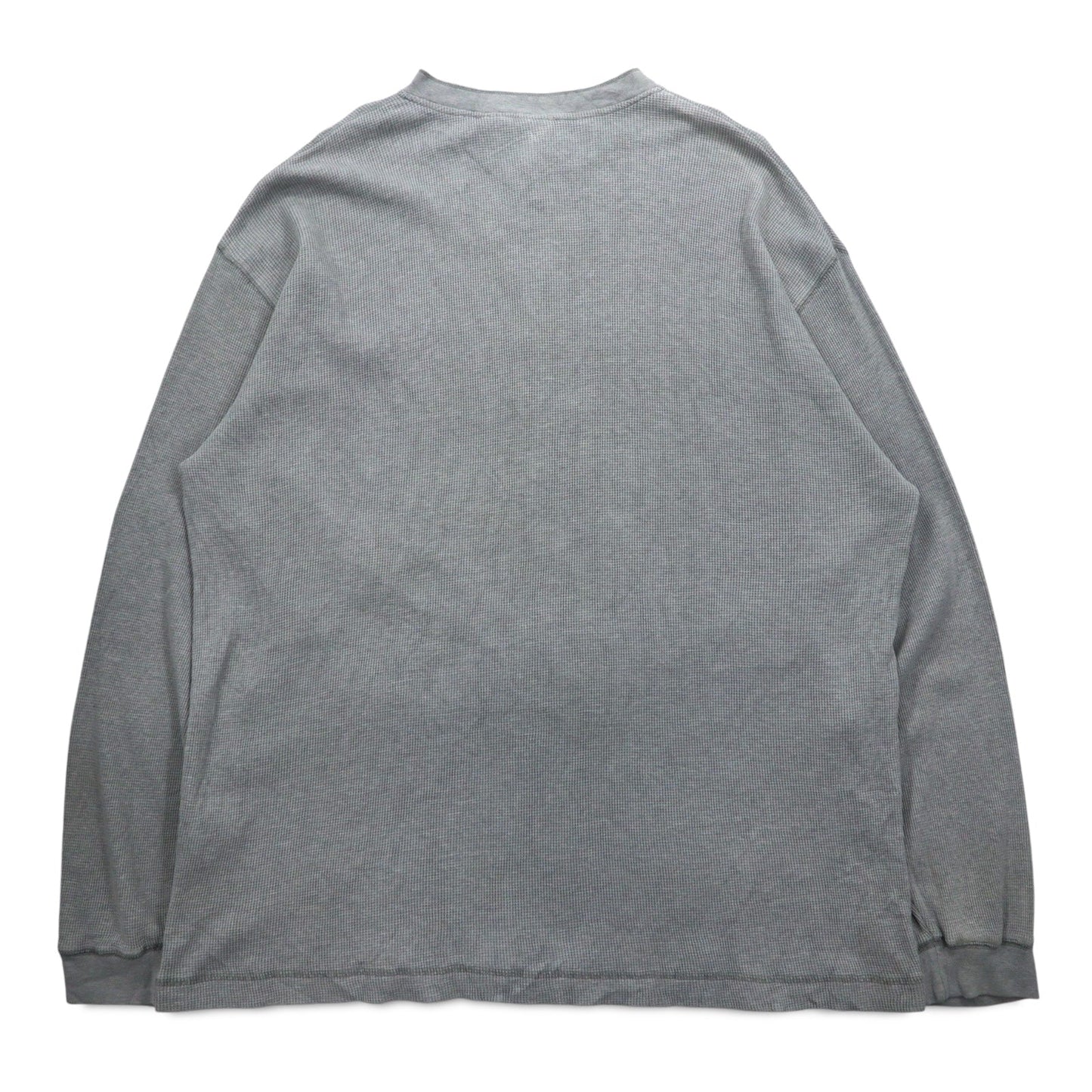 Woolrich 90年代 ヘンリーネック サーマル ロングスリーブ Tシャツ ロンT XL グレー コットン