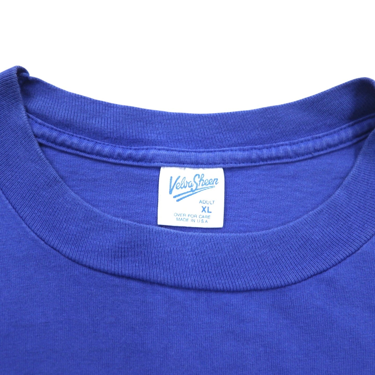 Velva Sheen 90s USA Made Mickey Mouse Embroidered T-Shirt, Blue, XL, Disney