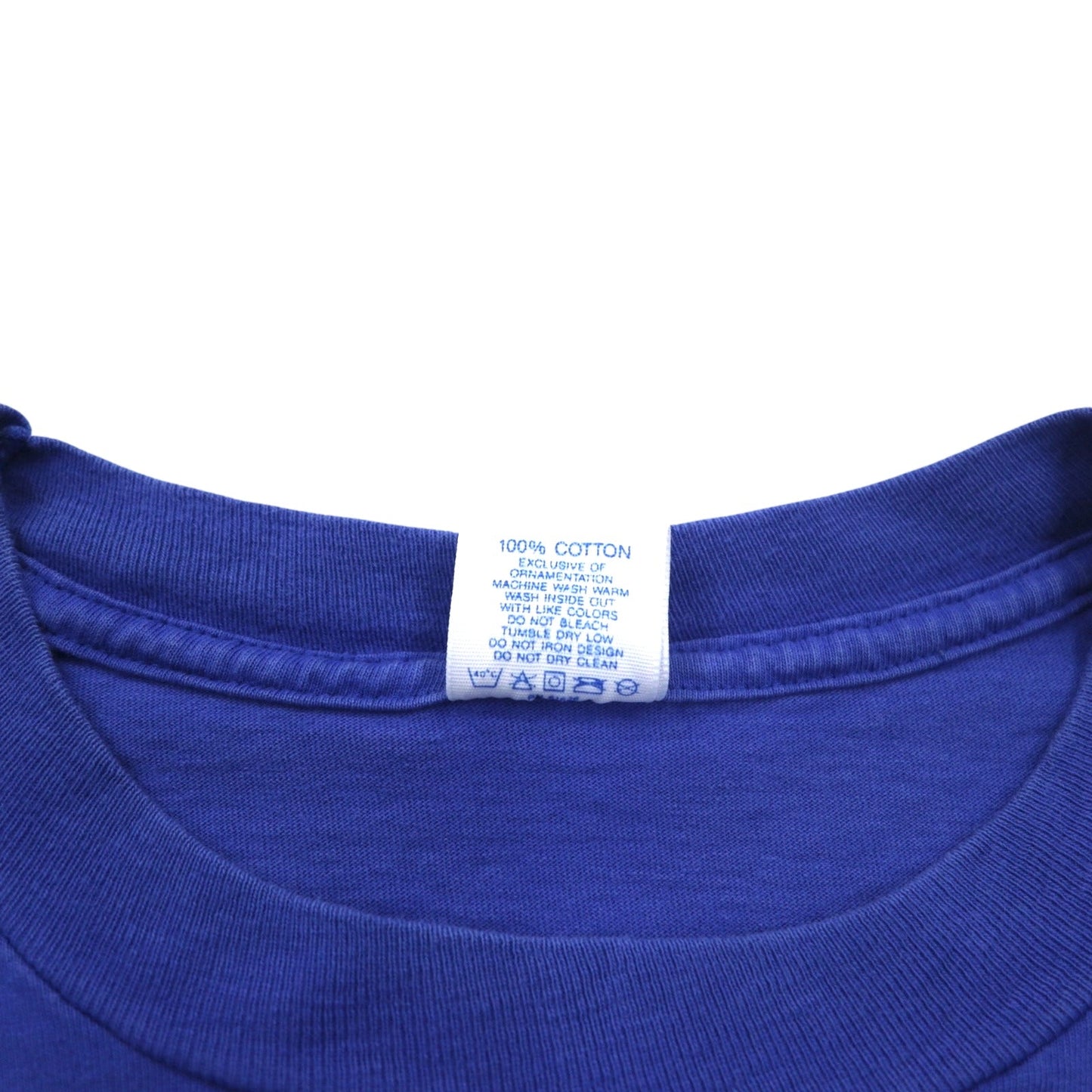 Velva Sheen 90s USA Made Mickey Mouse Embroidered T-Shirt, Blue, XL, Disney