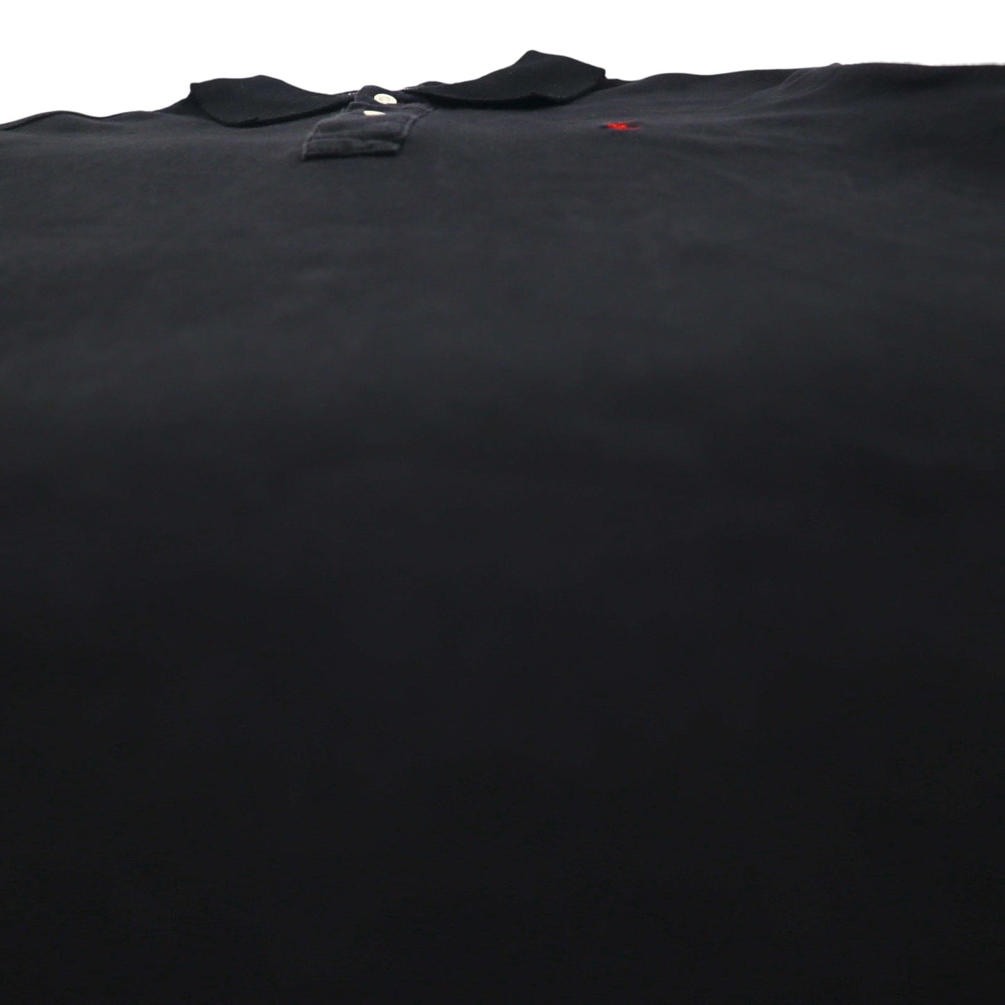 Polo by Ralph Lauren 90s Polo Shirt, XL, Black Cotton, Pique, Small Pony Embroidery