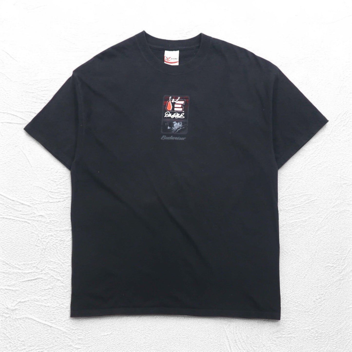 CHASE AUTHENTIC Racing Car T-Shirt, XL, Black, Budweiser, Hanes BEEFY-T, Made in Mexico