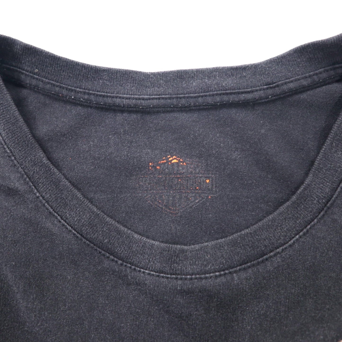 HARLEY DAVIDSON Logo Print T-Shirt, XL, Black, Cotton, Double-Sided Print