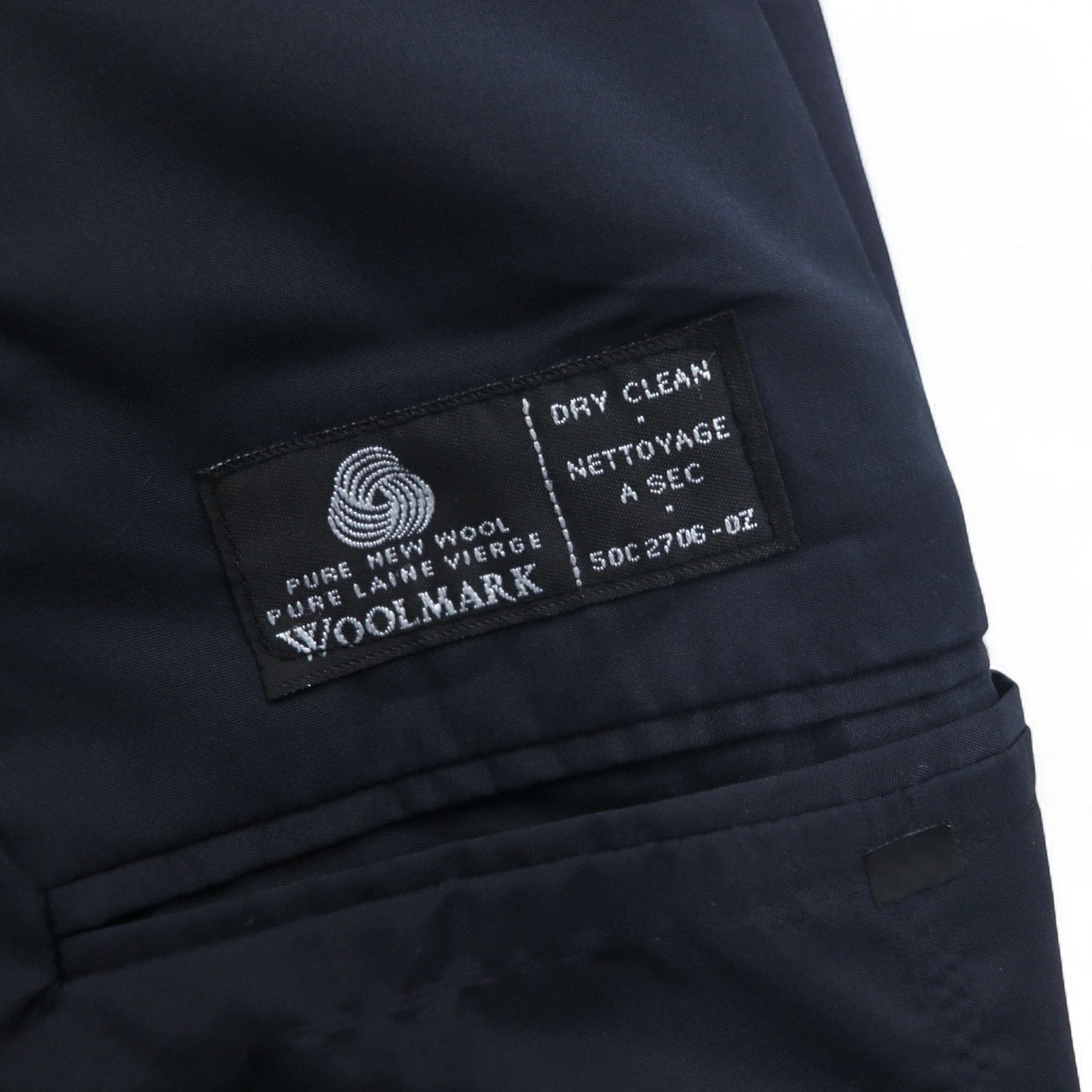 LAUREN RALPH LAUREN カナダ製 90年代 2B スーツ セットアップ L ネイビー ストライプ ウール