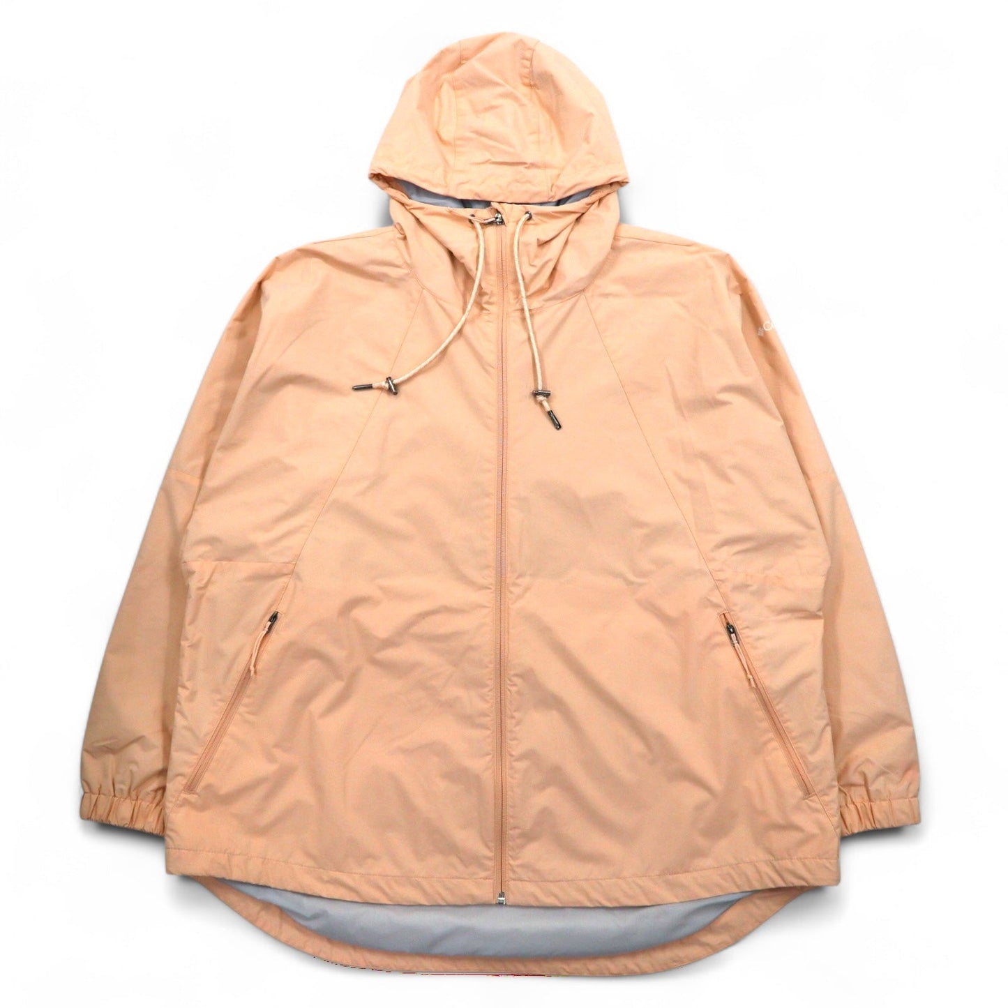 Columbia Park Jacket, Mountain Parka, Rain Jacket, Large, Pink, Nylon, Drawcord